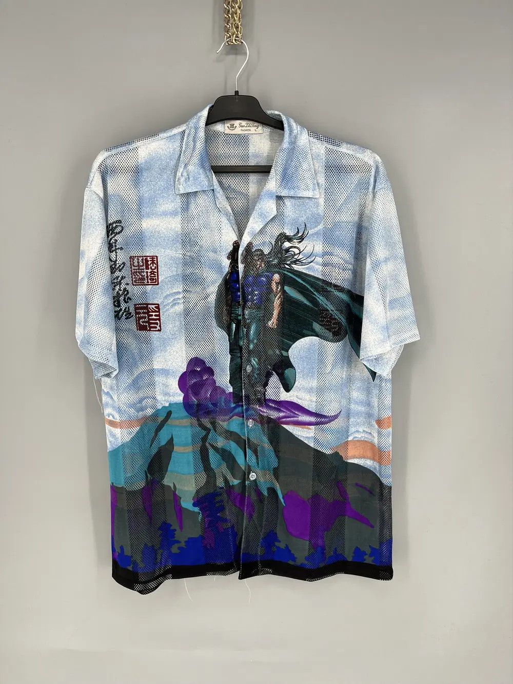 Vintage Vintage Japanese Style Short Sleeve Mesh Shirt Streetwear Size US L / EU 52-54 / 3 - 1 Thumbnail