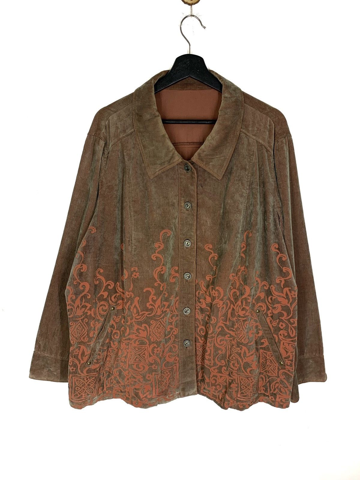 Hysteric Glamour × Japanese Brand × Tornado Mart Japanese Brand Tribal Tattoo Velour Corduroy Oversized Size US L / EU 52-54 / 3 - 1 Thumbnail