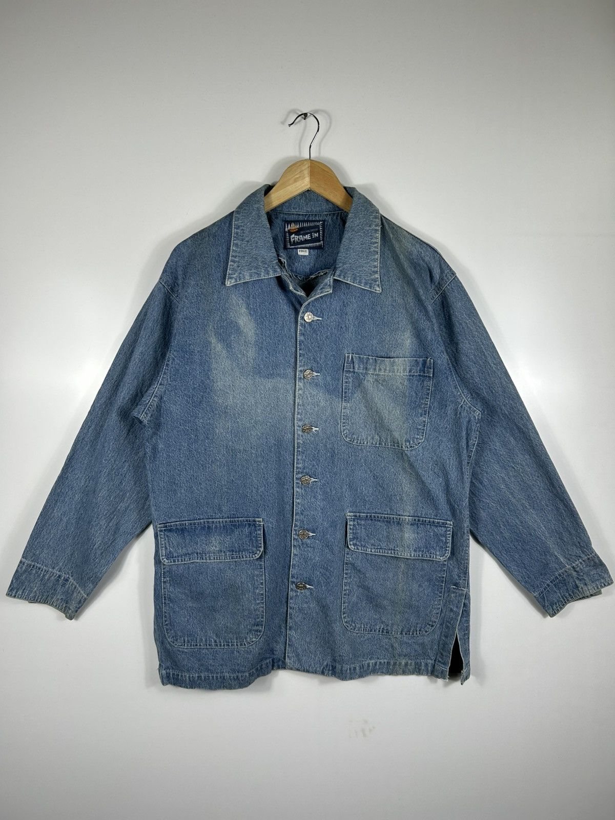 Japanese Brand × Vintage ⚡️Vintage Frame In Chore Denim Jacket Size US L / EU 52-54 / 3 - 1 Thumbnail