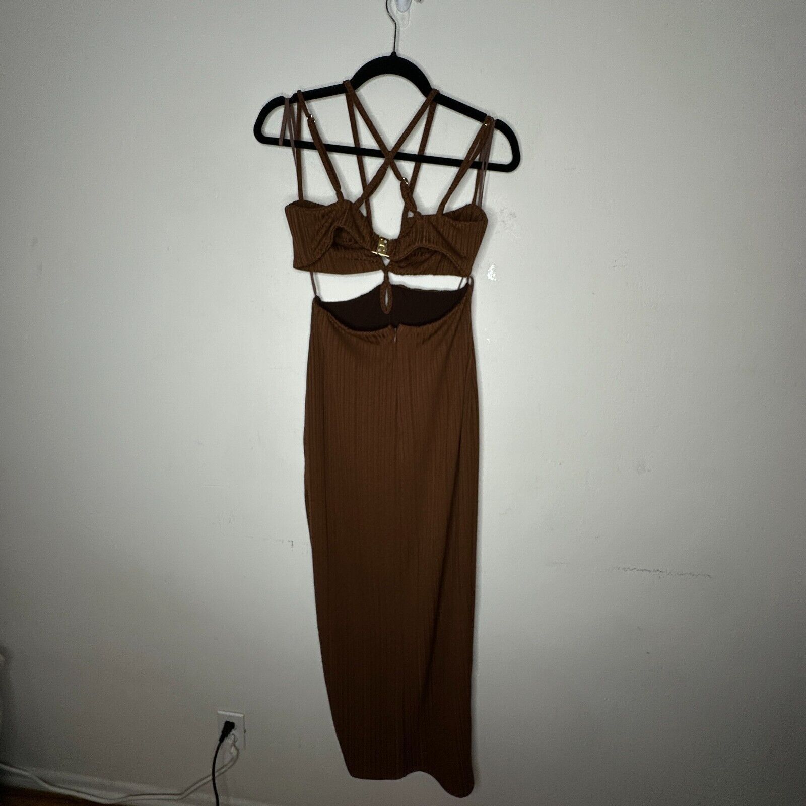 Other Rumer The Label Brown Ribbed Oasis Bandeau Cut Outs Maxi S Size S / US 4 / IT 40 - 7 Thumbnail