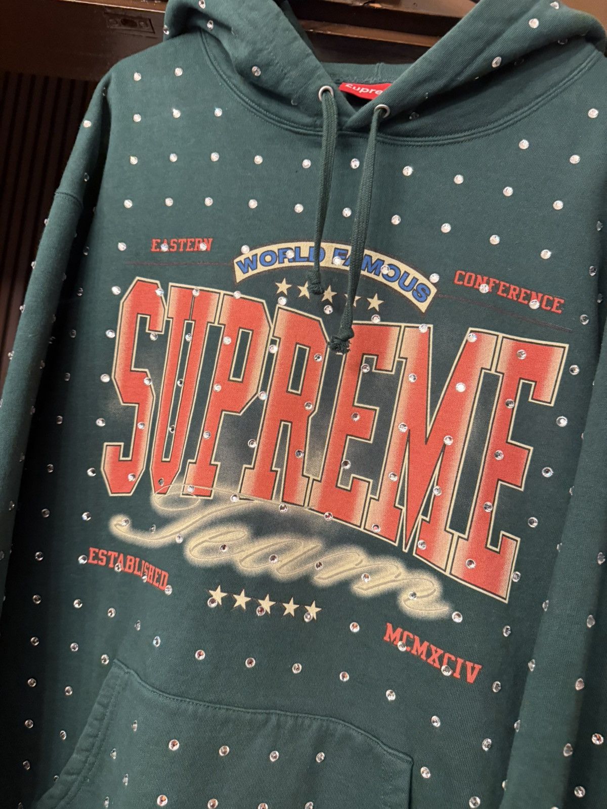 Supreme Supreme Rhinestone Studded Hoodie Hooded Size XL Size US XL / EU 56 / 4 - 3 Thumbnail
