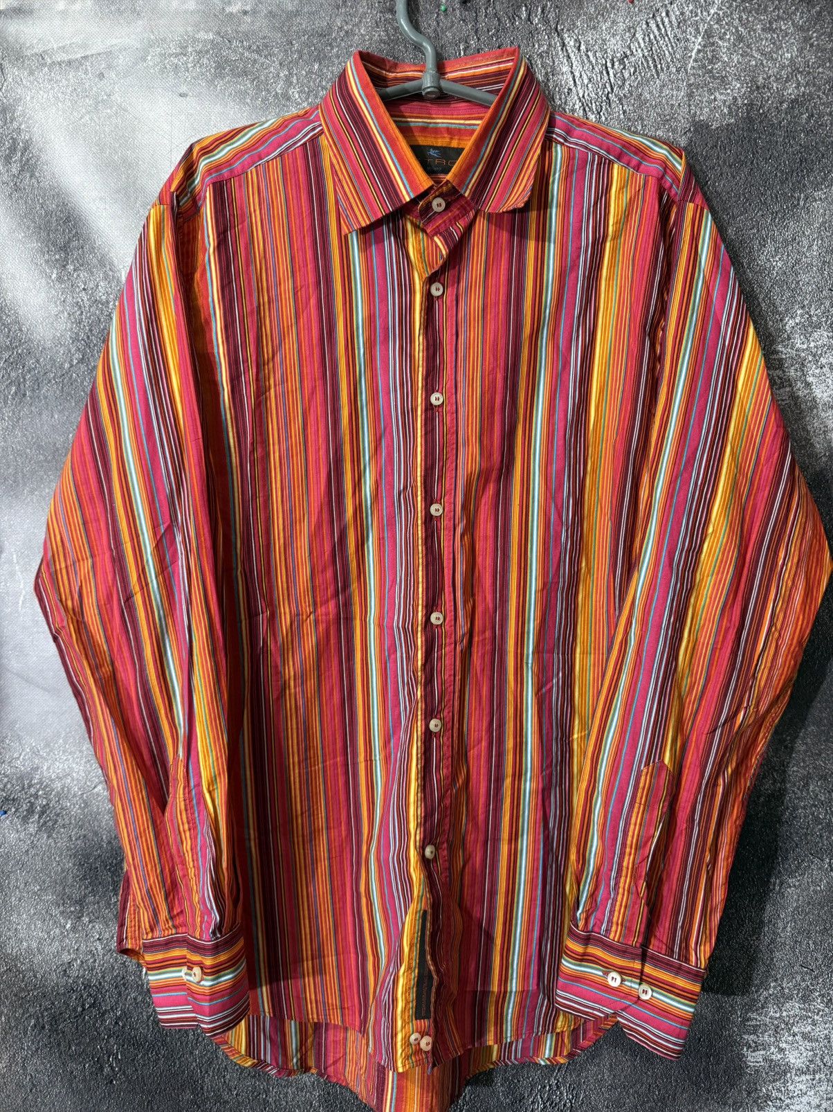 Etro × Vintage Vintage Shirt Etro Avant Garge Old Money Distressed Size US XL / EU 56 / 4 - 1 Thumbnail