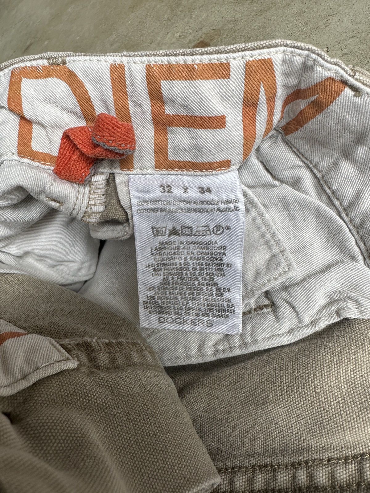 Dockers Y2K 00s Dockers Preppy Skater Cargo Pants - 32x33 Size US 32 / EU 48 - 3 Thumbnail