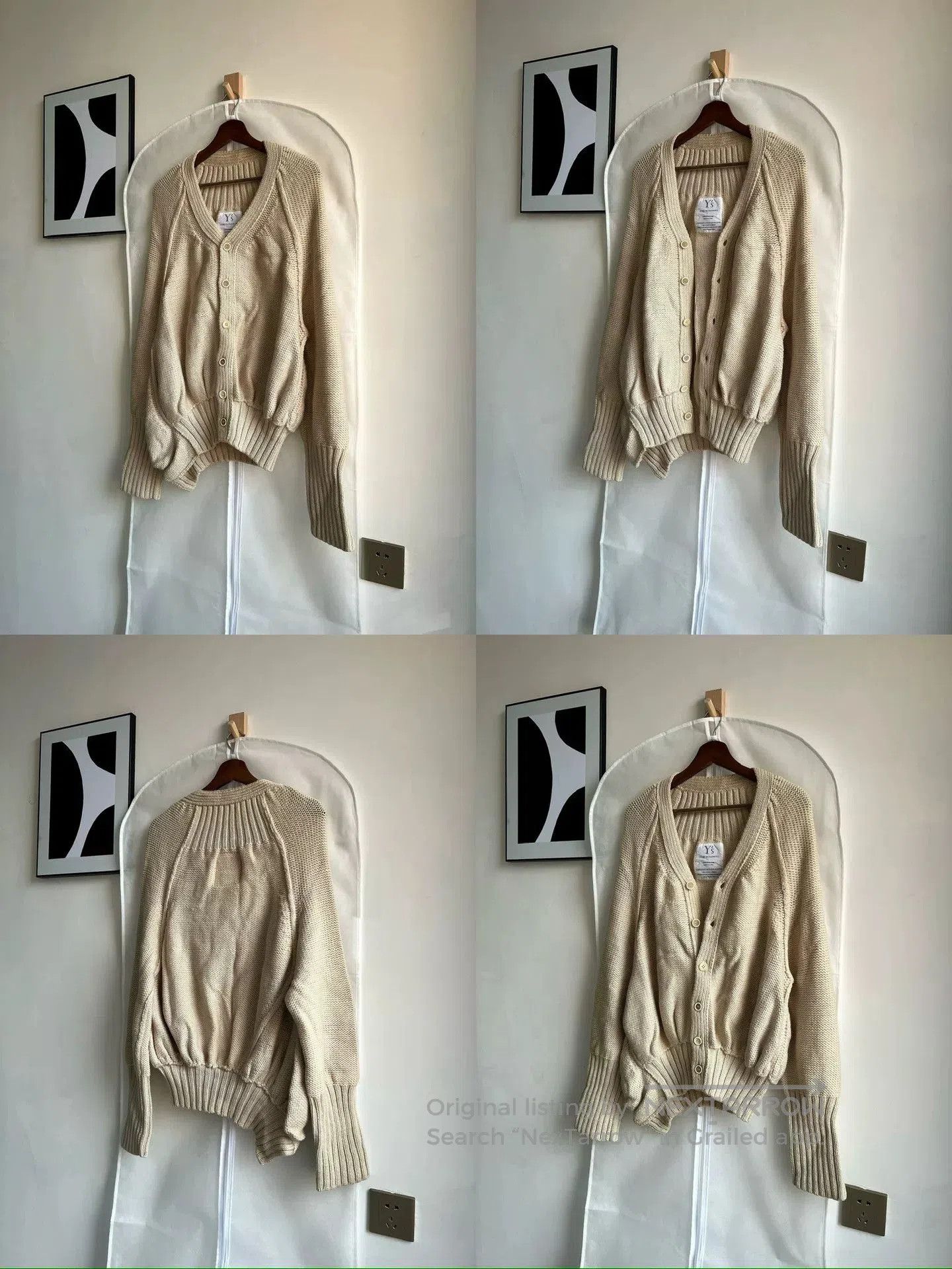 Yohji Yamamoto Yohji Yamamoto Asymmetric Wool Cardigan. Size L / US 10 / IT 46 - 6 Thumbnail