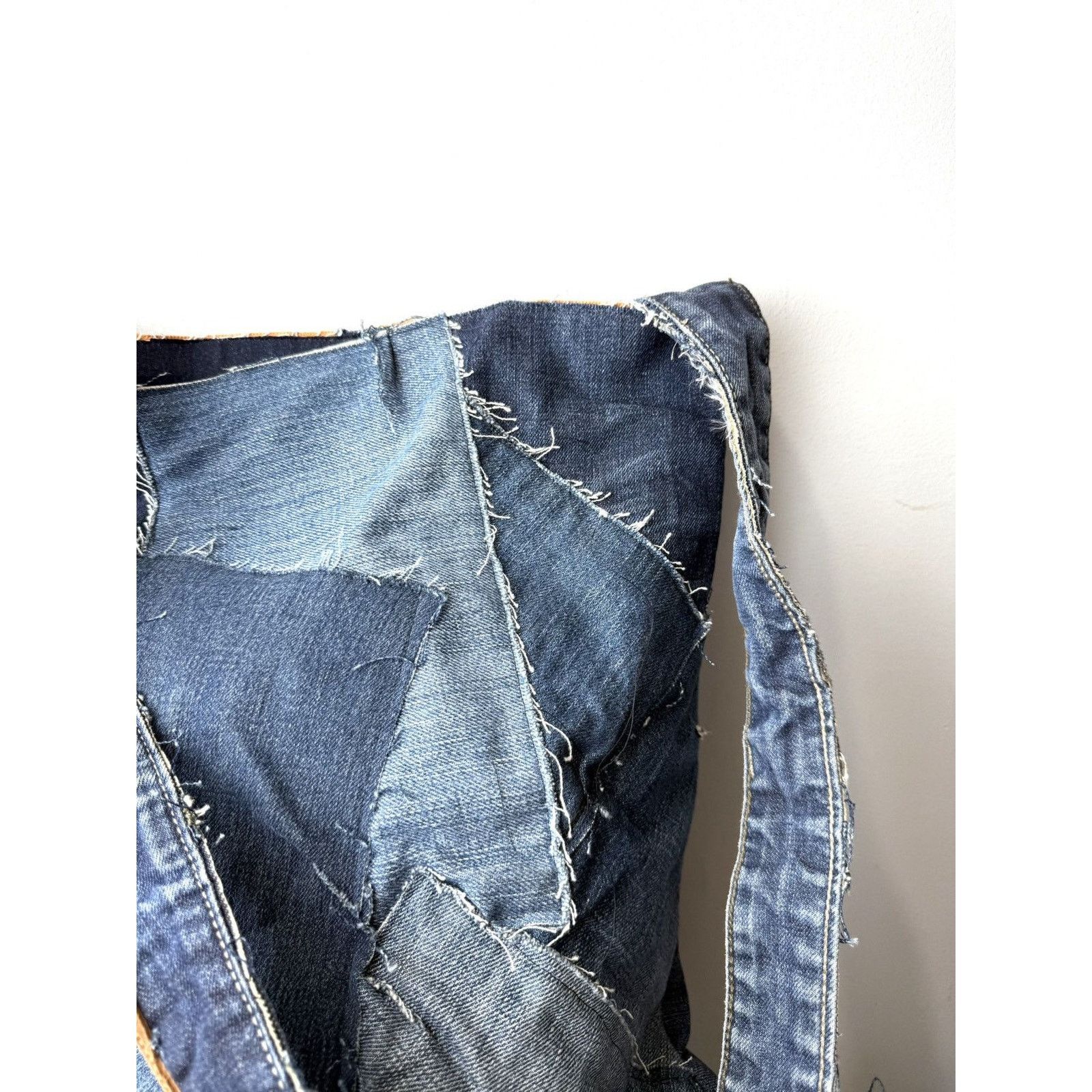Vintage Rare! Vintage Patchwork Denim Bag Shopper Y2K Levis Diesel Size ONE SIZE - 6 Thumbnail