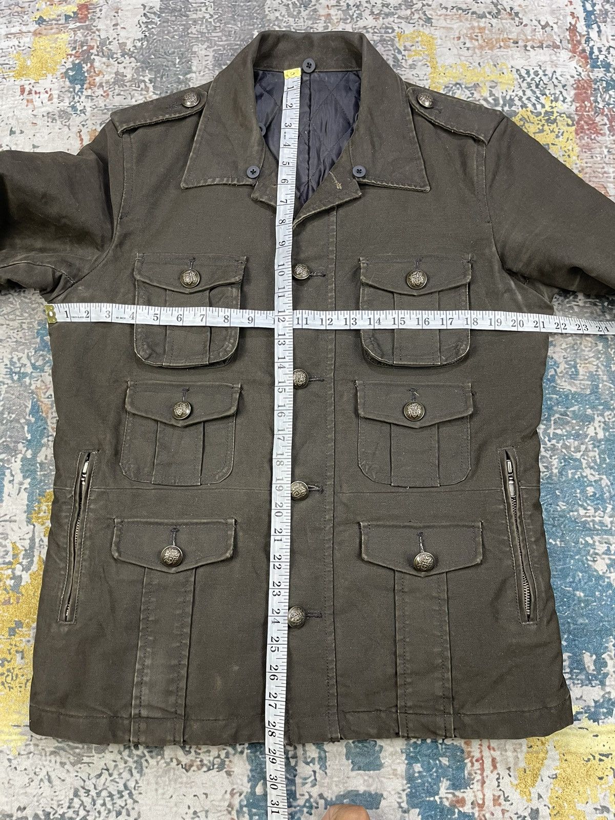 Japanese Brand Difference Rupert Multipocket Coated Denim Jacket Size US S / EU 44-46 / 1 - 7 Thumbnail