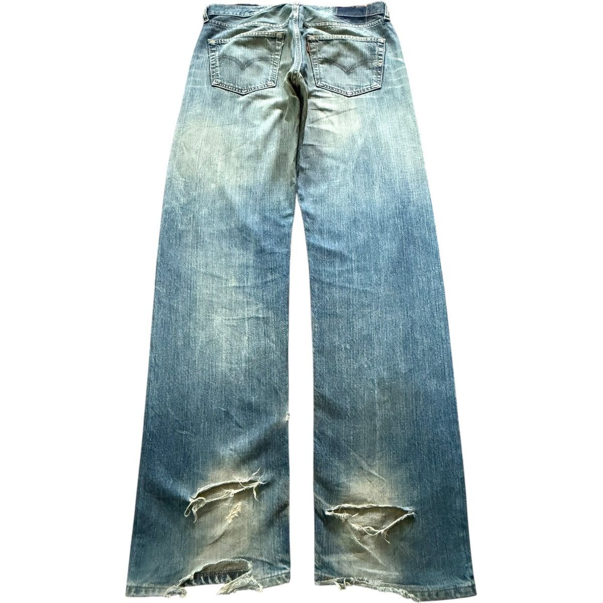 Levi's Vintage 90s Levis 501 Mud Wash Distress Loose Jeans Size US 32 / EU 48 - 2 Thumbnail