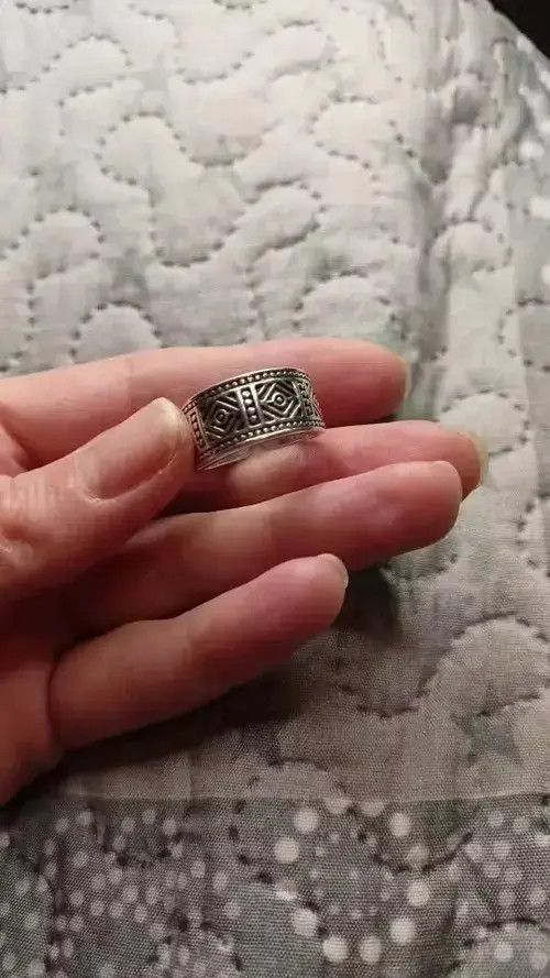 Other Tibetan Silver Steampunk Vintage Rhomboid Geometric Ring Size ONE SIZE - 2 Thumbnail