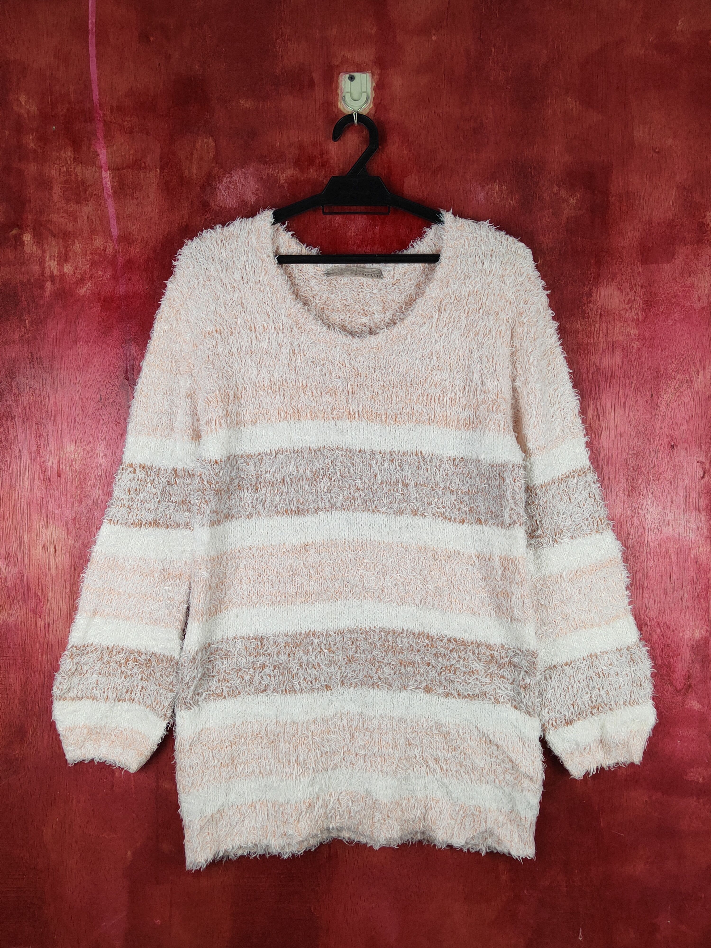 Japanese Brand × Vintage Losicarie Orange Brown Fur Mohair Knitwear #S1960 Size S / US 4 / IT 40 - 1 Thumbnail