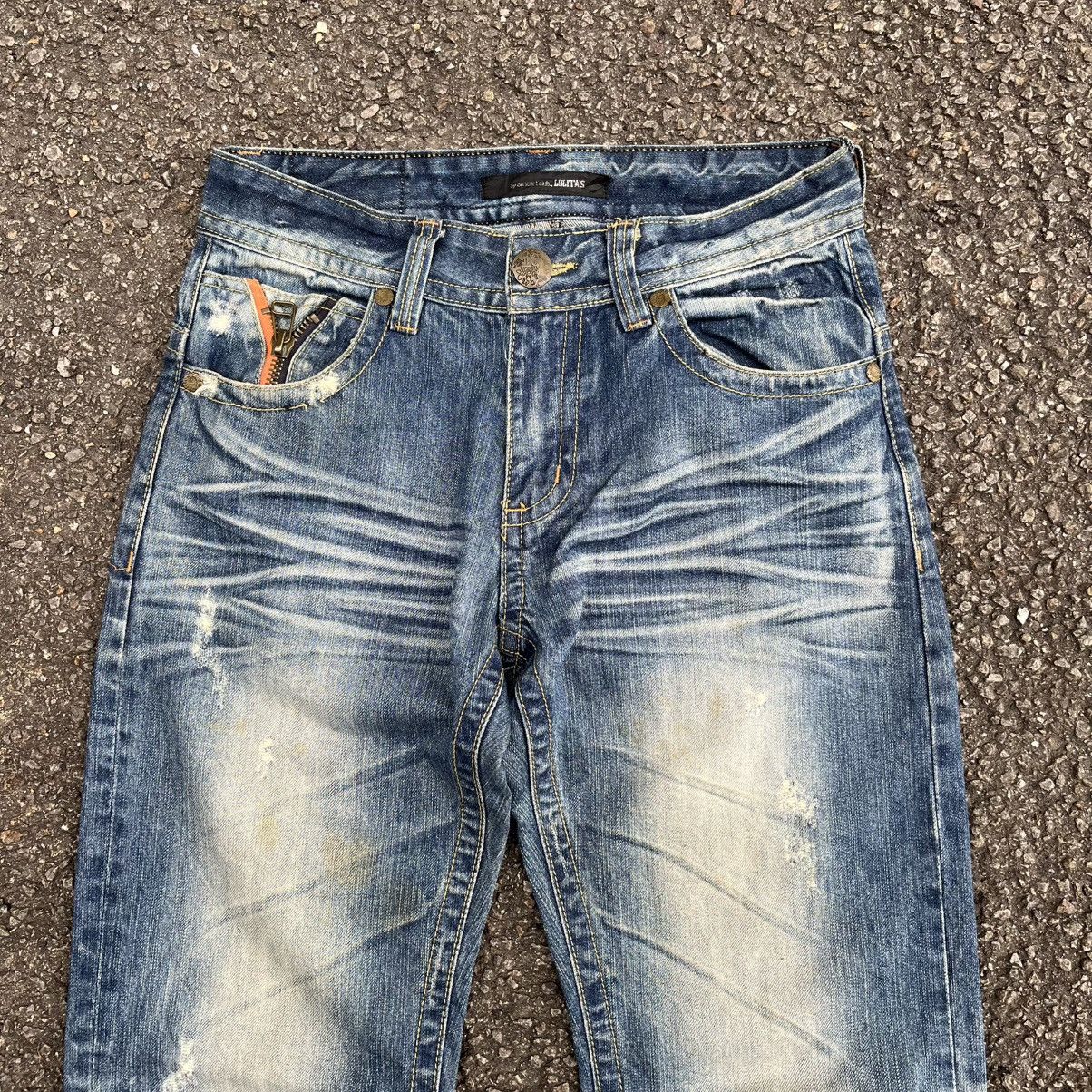 Tornado Mart Japanese Lolita Clawmark Jeans Faded Distressed Denim Punk Size US 30 / EU 46 - 5 Thumbnail