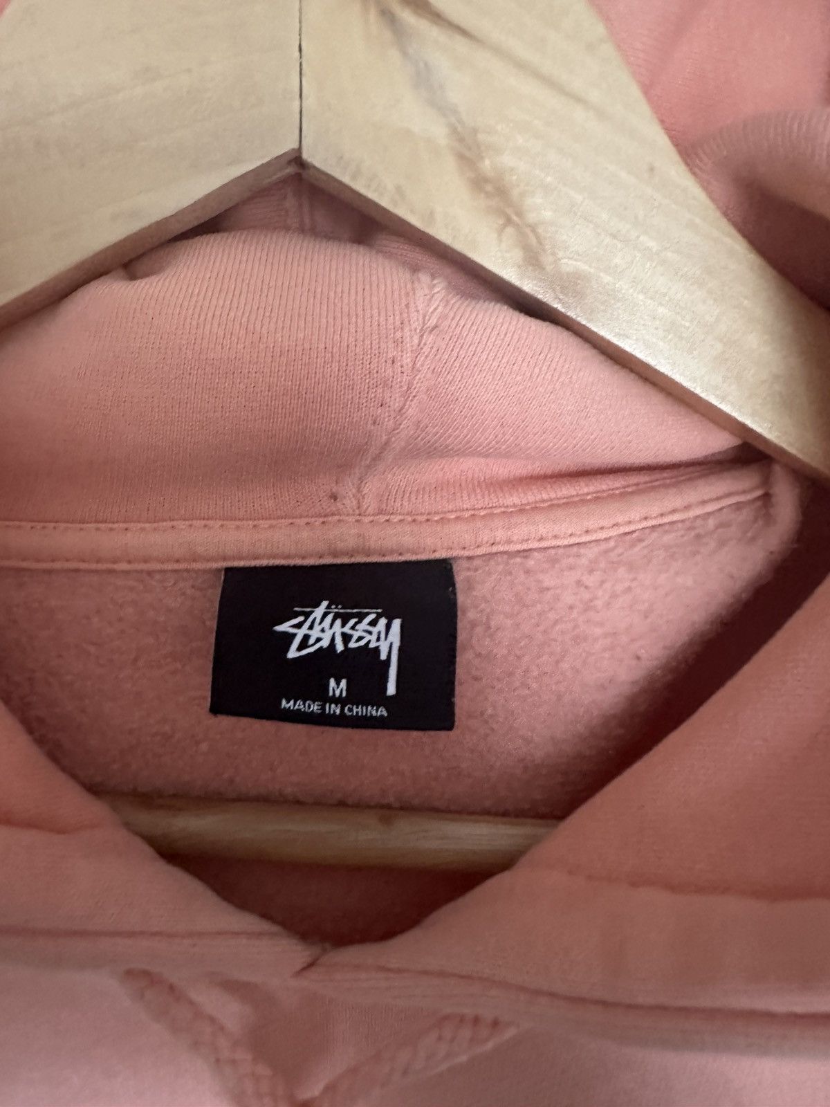 Stussy Stussy Salmon Pink Embroidered Hoodie Size US M / EU 48-50 / 2 - 3 Thumbnail