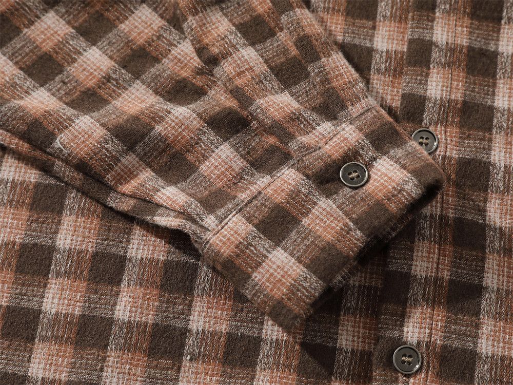 Vintage Men's loose casual retro plaid long-sleeved shirt Size US M / EU 48-50 / 2 - 6 Thumbnail