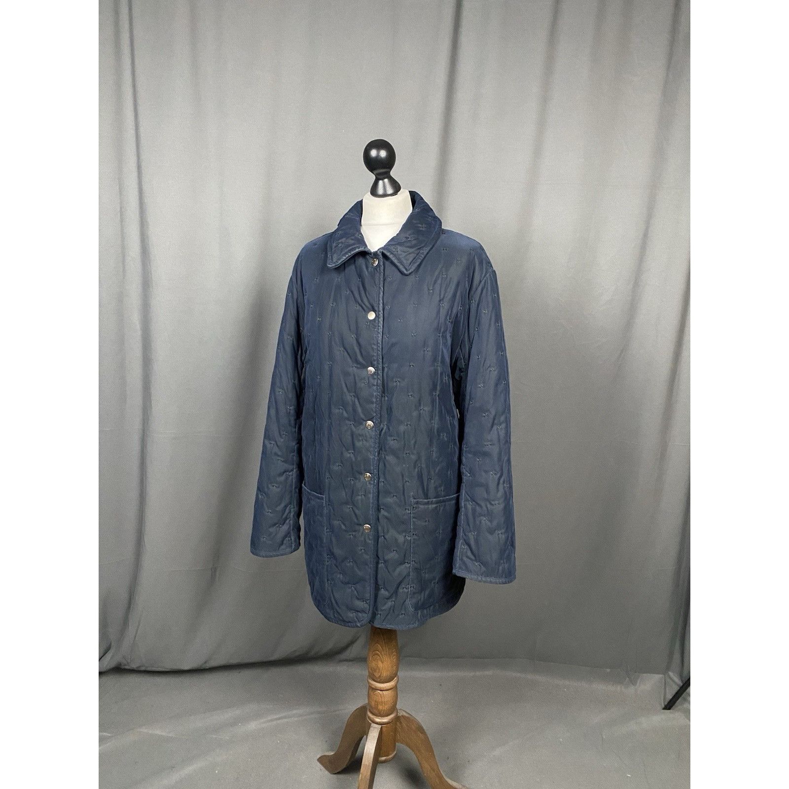 Hermes Hermes by Maison Margiela Women's Blue Quilted Jacket Size 4 Size S / US 4 / IT 40 - 4 Thumbnail