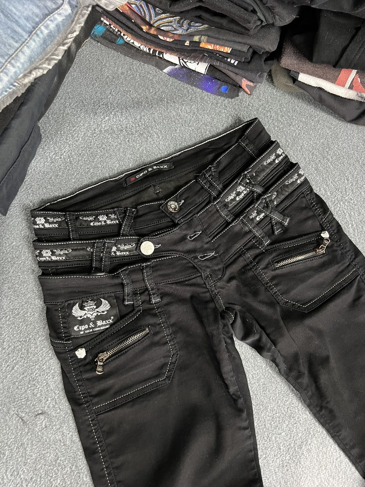 Vintage Chipo & Baxx Y2K Triple Waisted Skinny Pants Avant Garde Y2k Size 30" / US 8 / IT 44 - 4 Thumbnail