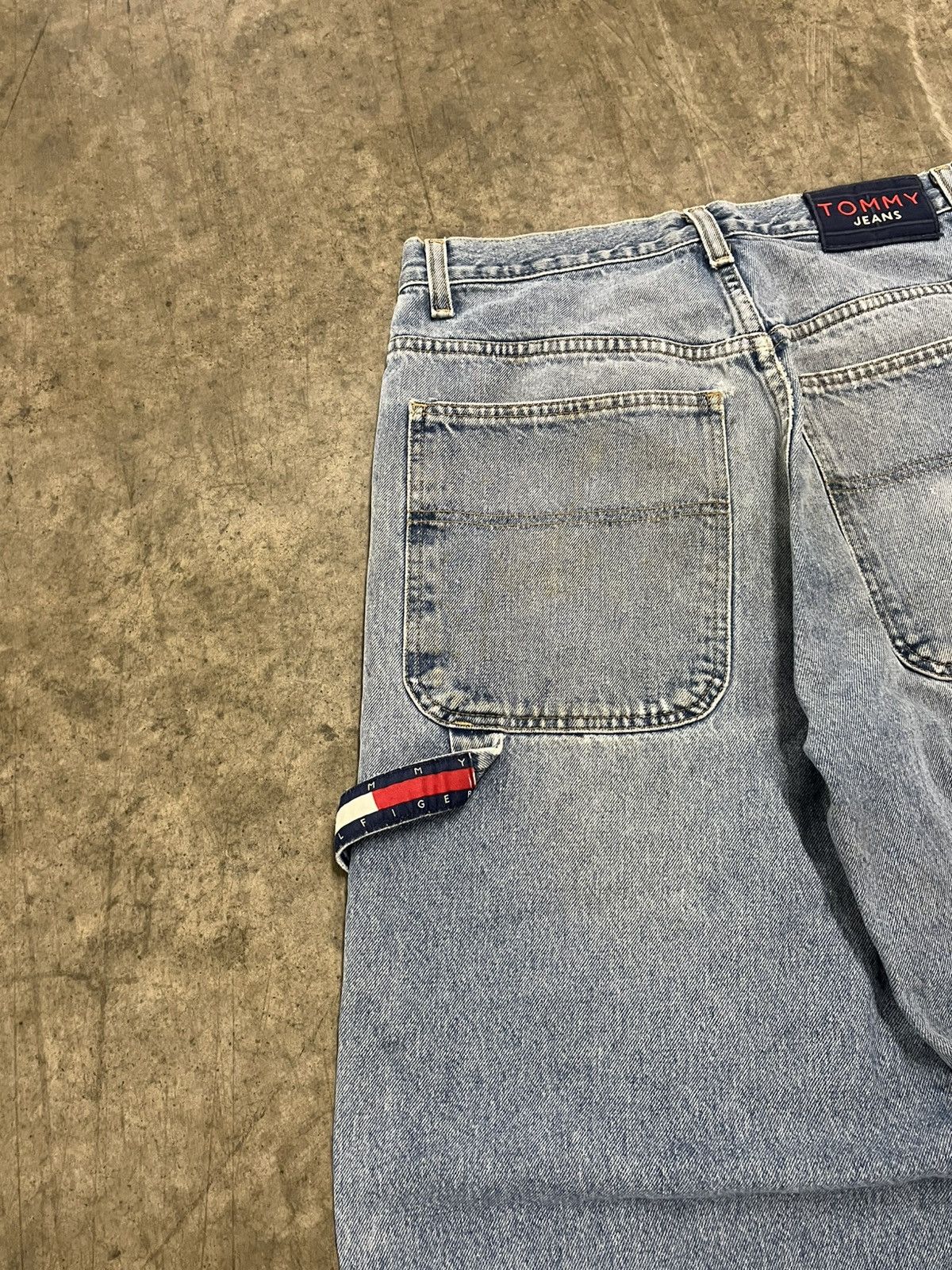 Tommy Hilfiger × Vintage Tommy Hilfiger y2k baggy fit denim carpenter thrashed skater Size US 32 / EU 48 - 3 Thumbnail