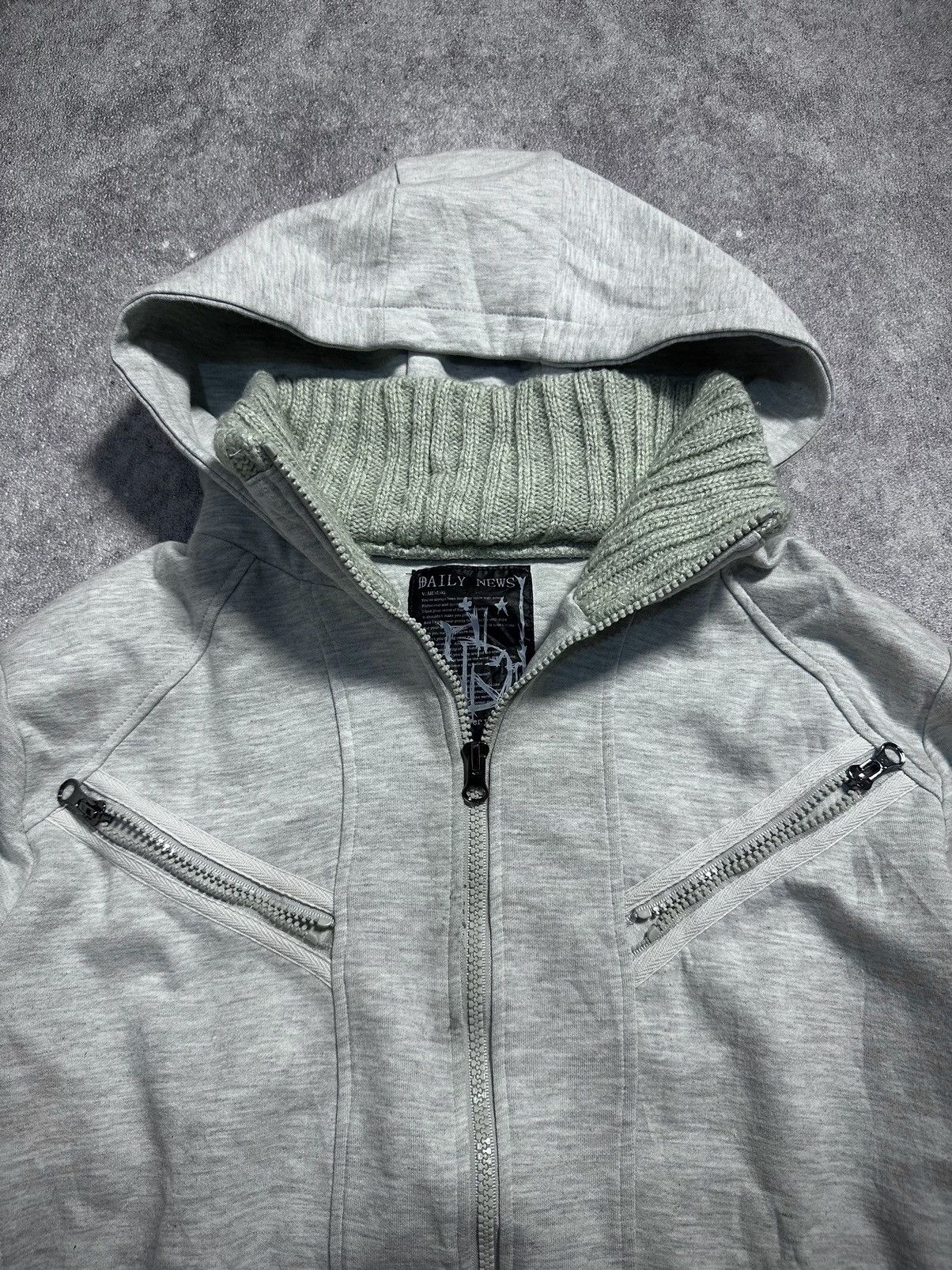 If Six Was Nine Japanes Daily News Vkei Gothic Style Zip Hoodie Size US L / EU 52-54 / 3 - 4 Thumbnail