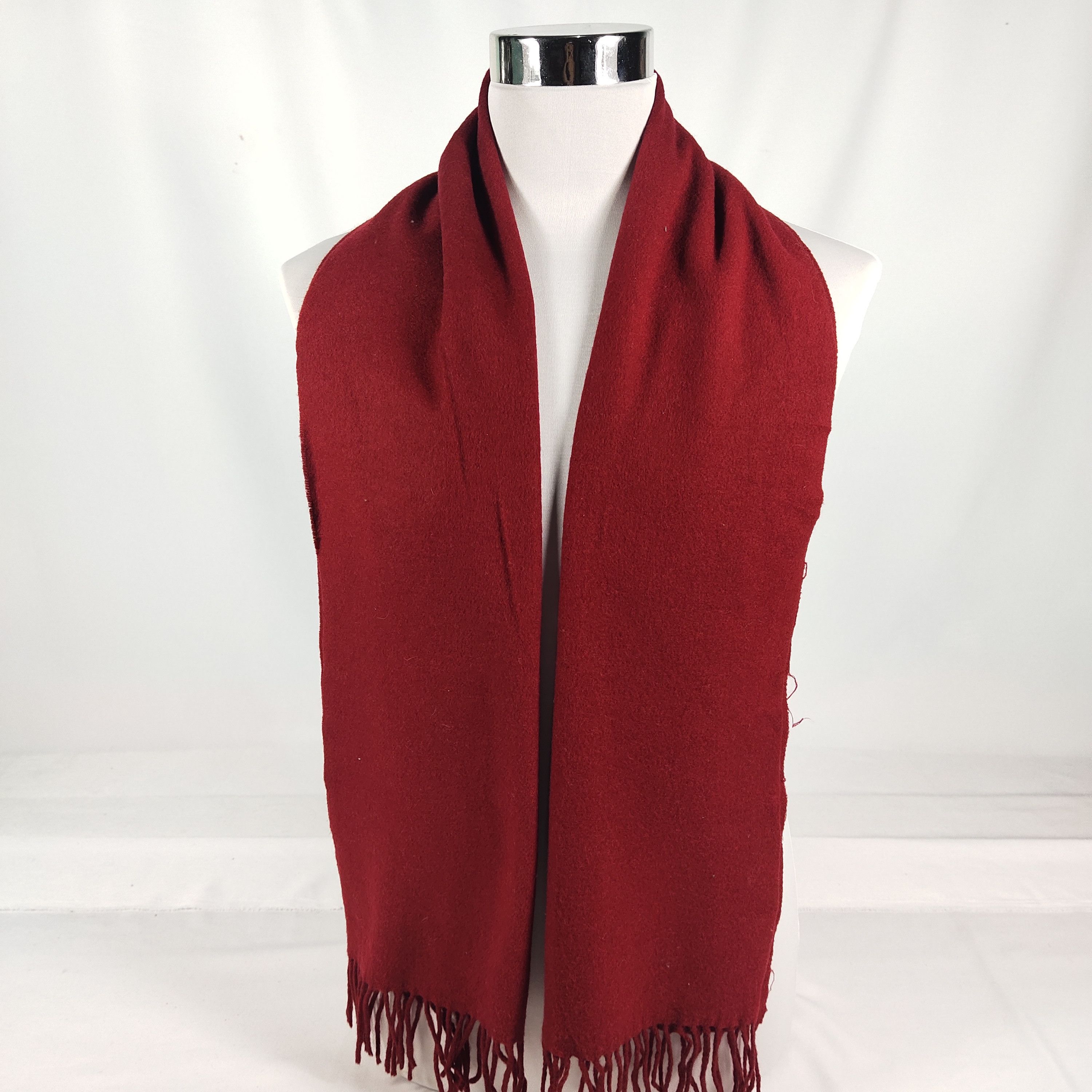 image of Vintage Frank Olivier Scarf / Muffler / Neckwear in Maroon, Women's