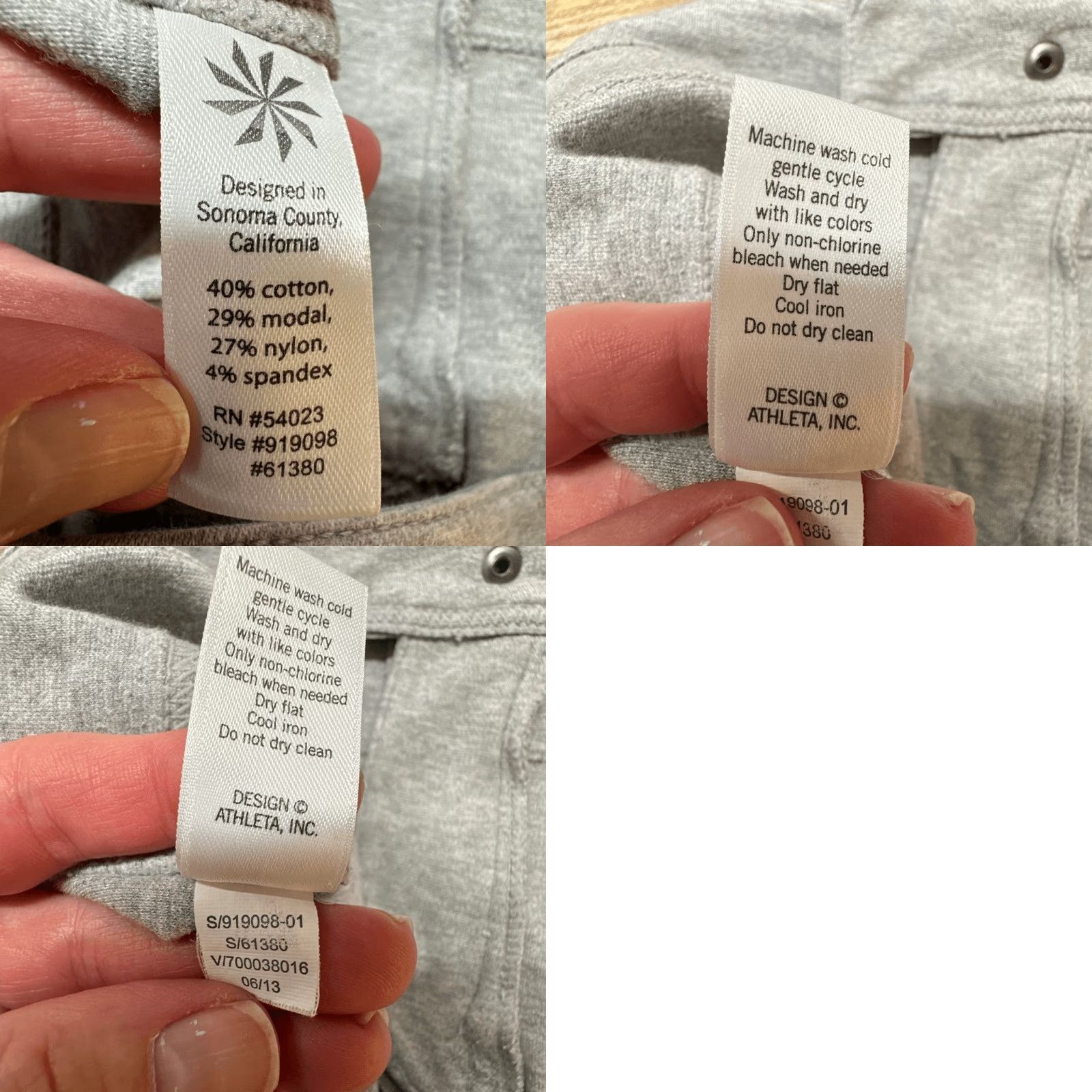 Athleta Athleta Pants Womens 12 Gray Rockwell Jogger Leggings Zippered Pockets Accents Size 34" / US 12 / IT 48 - 8 Thumbnail