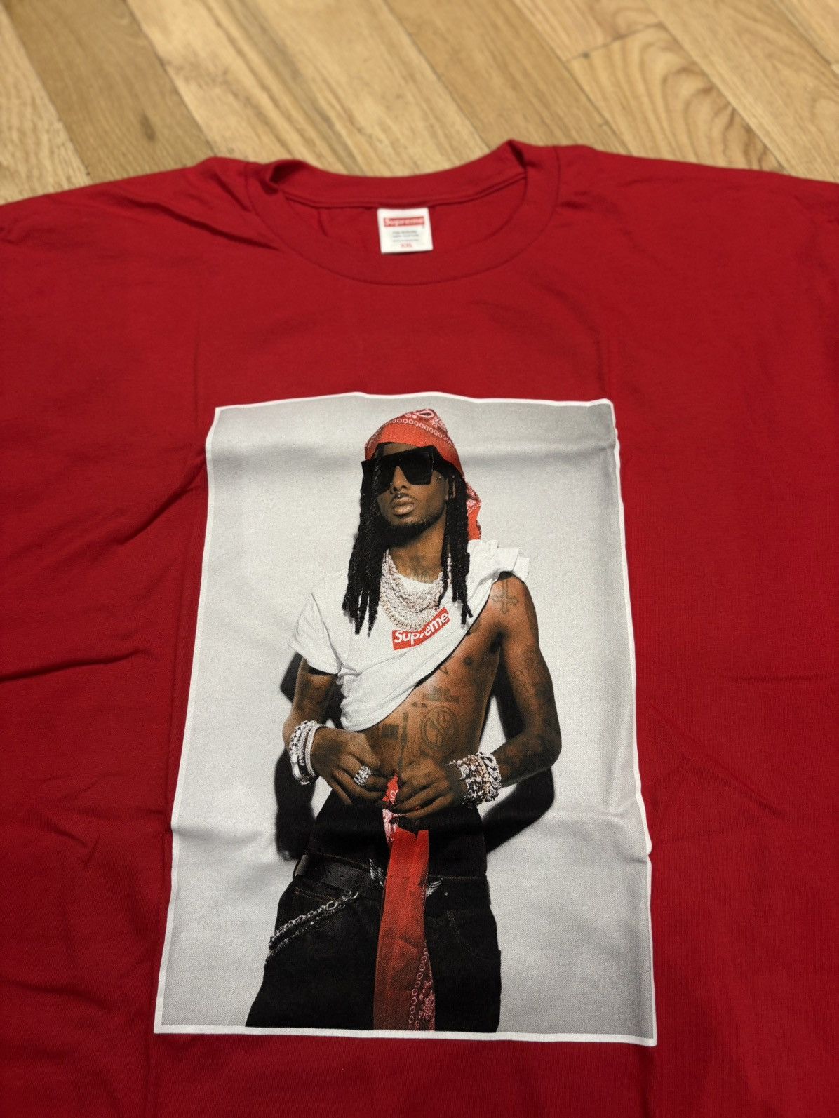 Supreme Supreme Red Playboi Carti Tee DS Size XXL Size US XXL / EU 58 / 5 - 3 Thumbnail