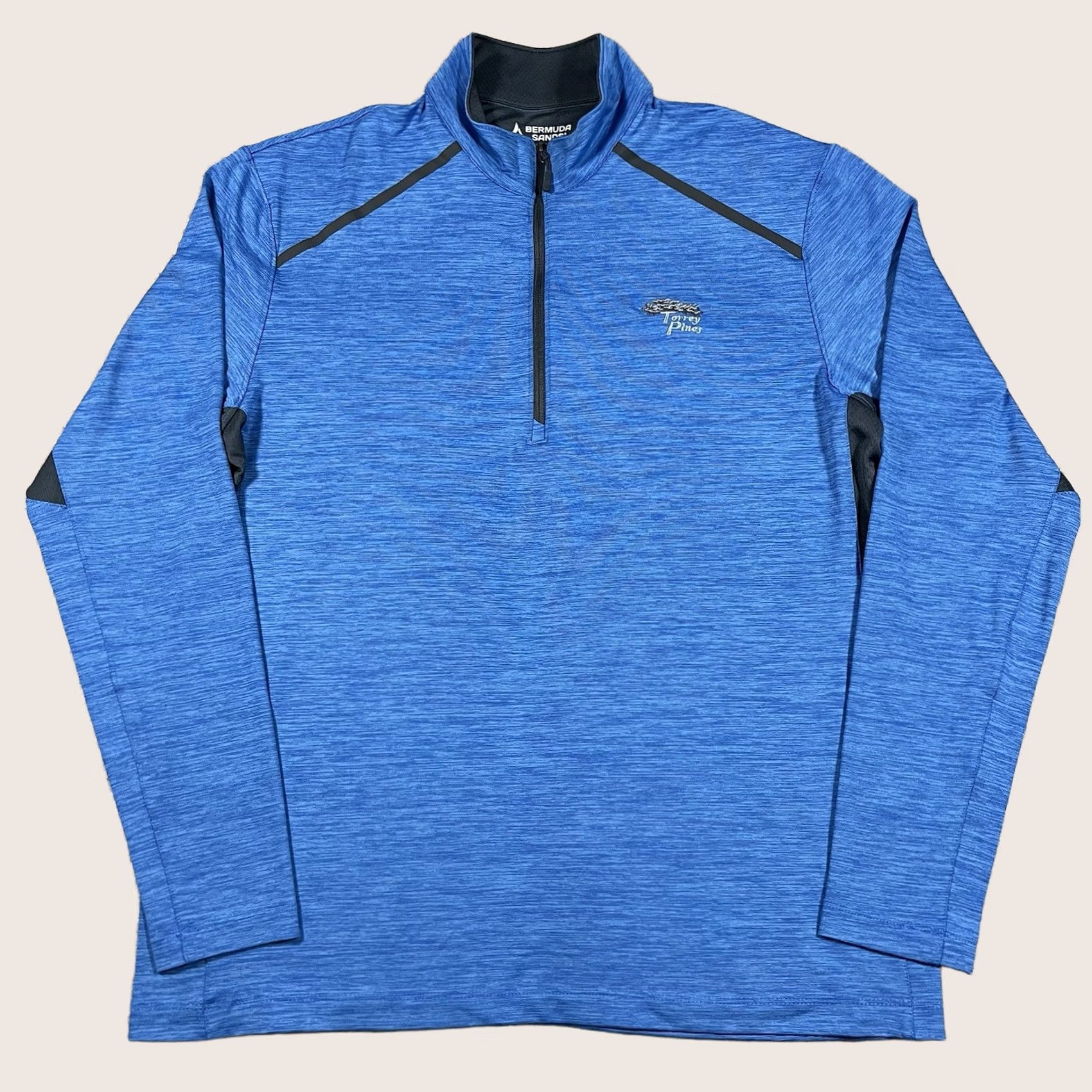 Vintage Bermuda Sands Torrey Pines 1/4 Zip Pullover Mens M Blue Jacket Golf Performance Activewear Shirt Jacket Size US M / EU 48-50 / 2 - 1 Thumbnail