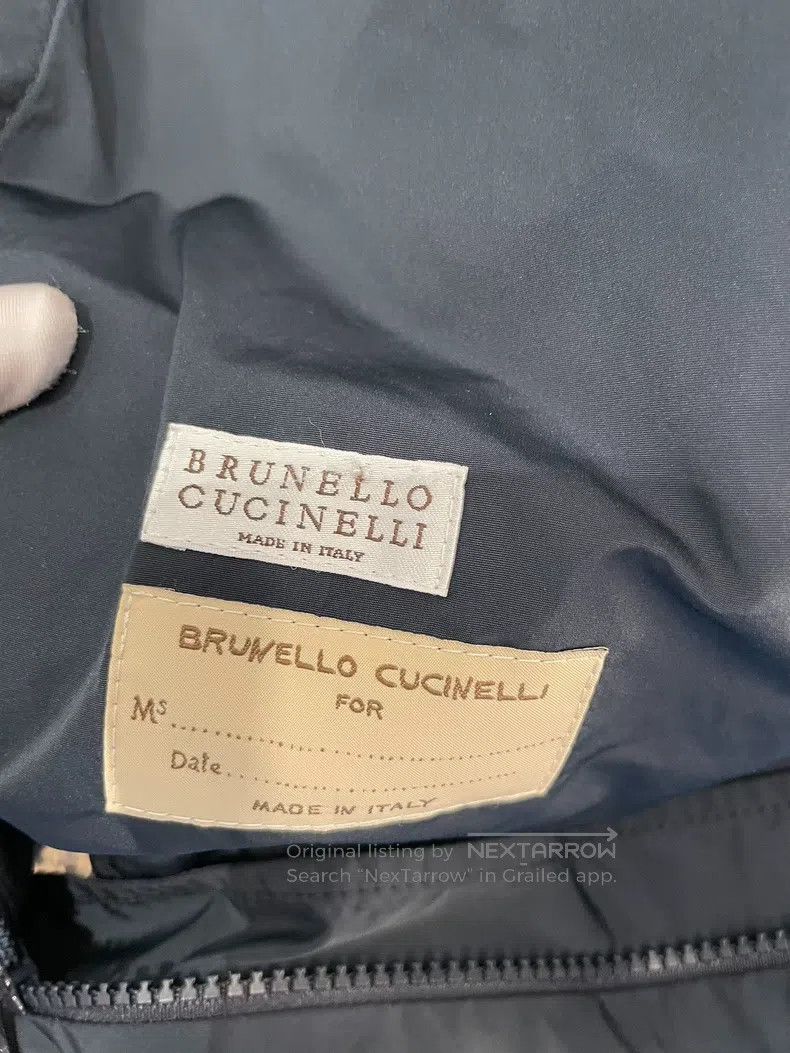 Brunello Cucinelli Brunello Cucinelli Navy Polyester Belted Jacket Size M / US 6-8 / IT 42-44 - 4 Thumbnail