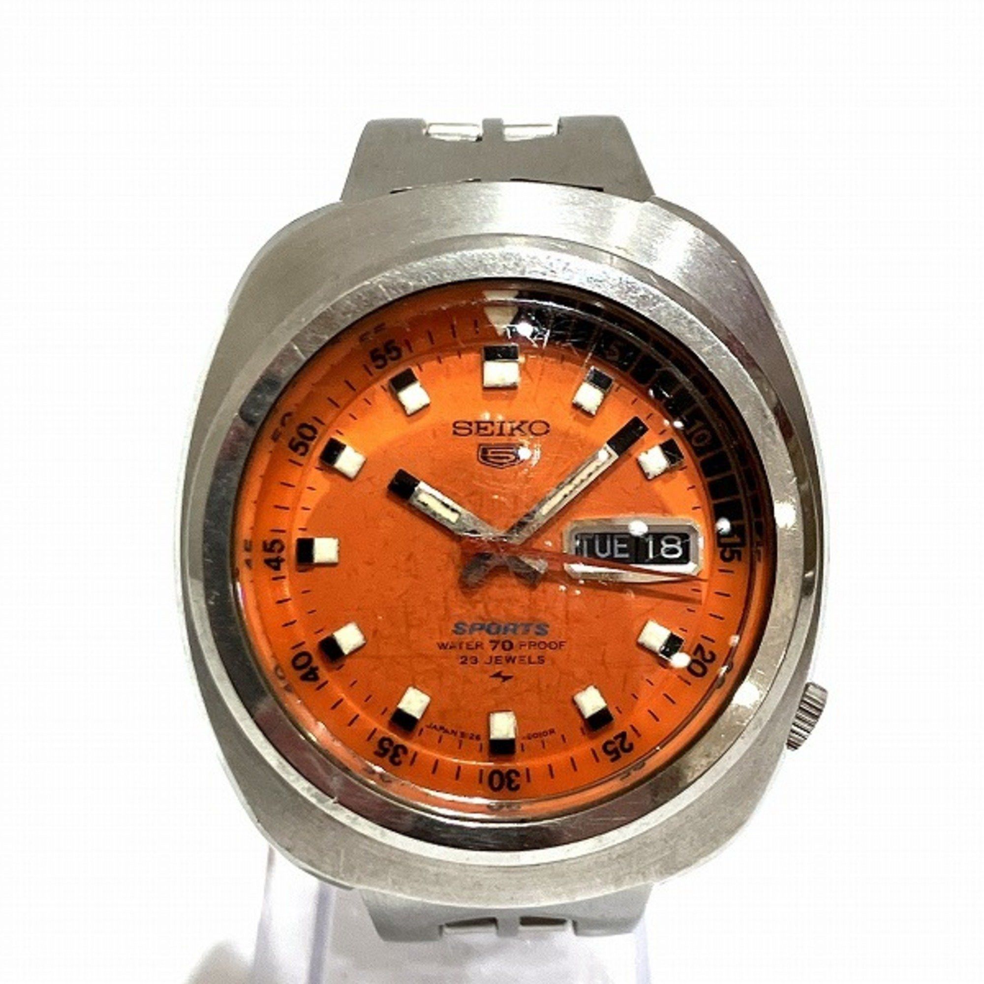 image of Seiko Five Sports 5126-6010 Automatic Watch Men's in Orange