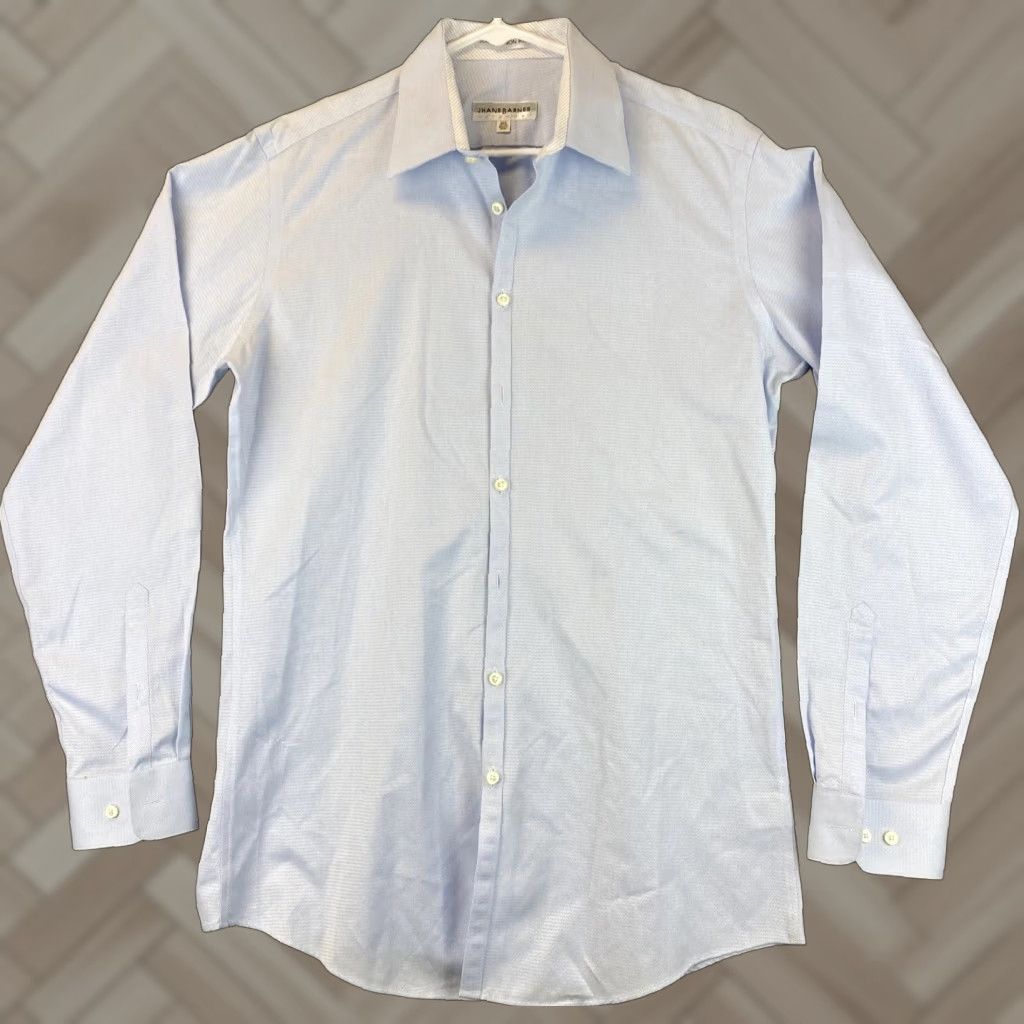 Vintage VINTAGE Jhane Barnes Men's Dress Shirt Long Sleeve Big & Tall Size 16 Gray Striped Cotton Slim Fit Size US L / EU 52-54 / 3 - 1 Thumbnail