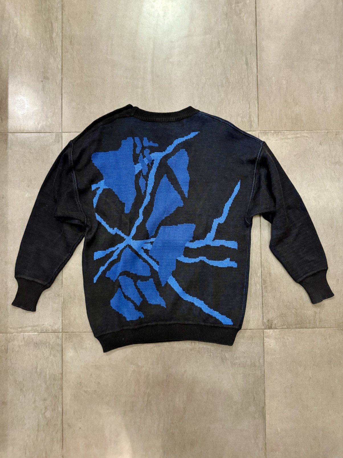 Claude Montana Vintage 1980s Claude Montana Shattered Graphic Knit Sweater Size US M / EU 48-50 / 2 - 5 Thumbnail