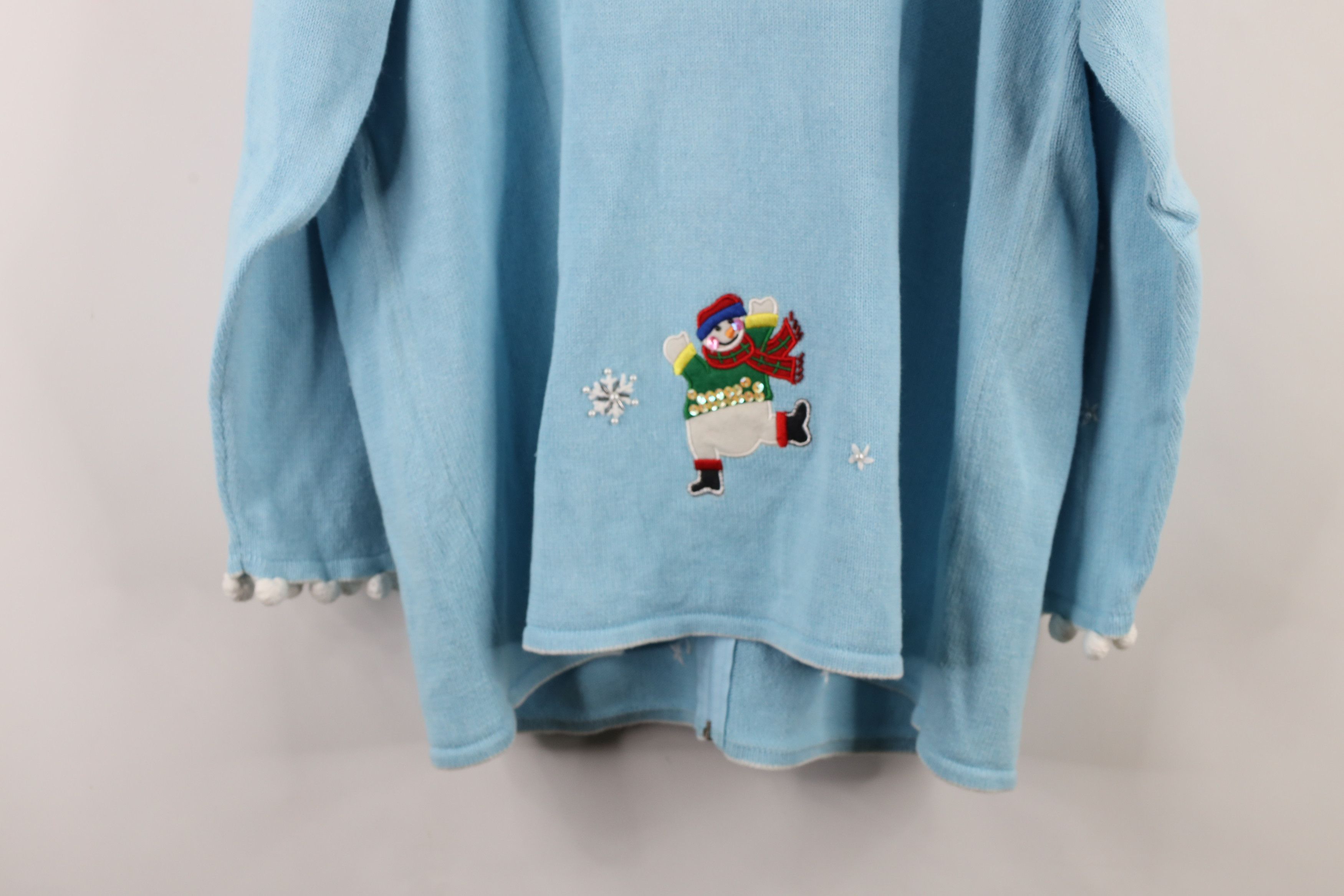 Vintage Vintage 90s Streetwear Christmas Snowman Full Zip Sweater Size XL / US 12-14 / IT 48-50 - 16 Thumbnail
