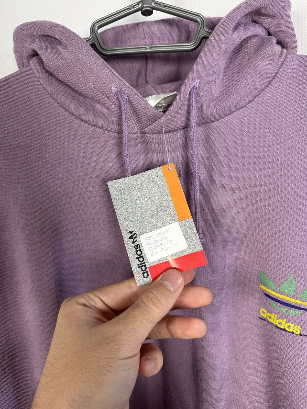 Adidas Adidas Vintage Purple Hoodie 90s Retro Sweatshirt Size M/L Size US L / EU 52-54 / 3 - 8 Thumbnail