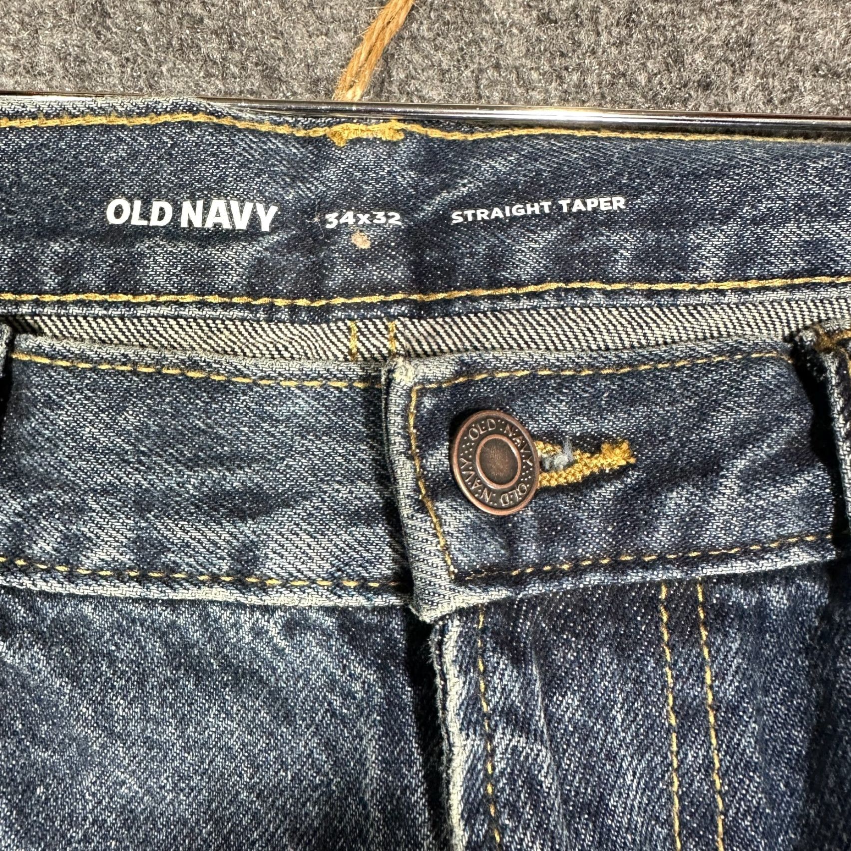 Old Navy Old Navy Jeans Mens 34 Straight Taper Cotton Pockets Distressed Holes NEW Size US 34 / EU 50 - 6 Thumbnail