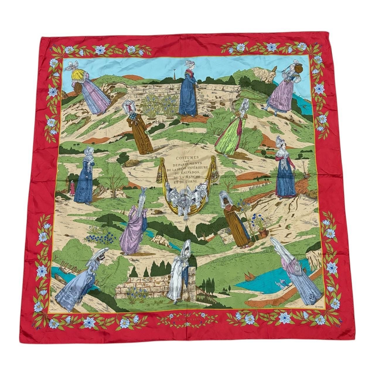 Hermes Vintage Hermes Paris 1989 Costumes Scarf Silk 90cm Red Size ONE SIZE - 1 Thumbnail