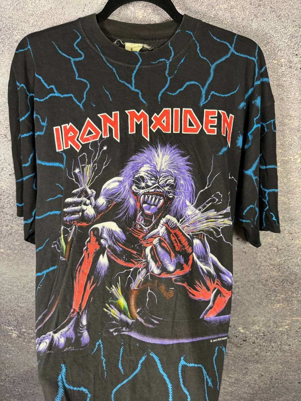 Band Tees × Iron Maiden × Vintage Vintage 1993 Iron Maiden A Real Live Tour AOP Print Tee Size US XL / EU 56 / 4 - 10 Thumbnail