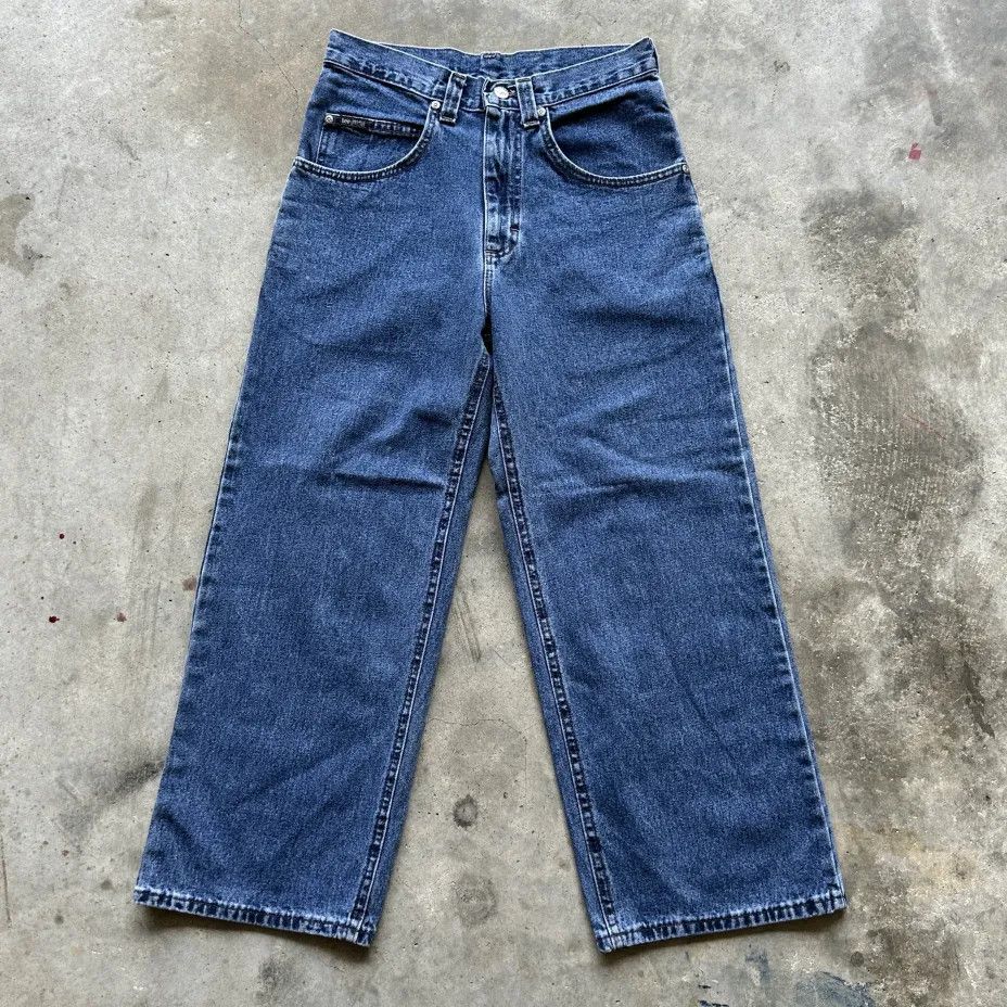 Lee Vintage Lee Pipes Denim Wide Leg Jeans JNCO SKATER Size US 30 / EU 46 - 3 Thumbnail