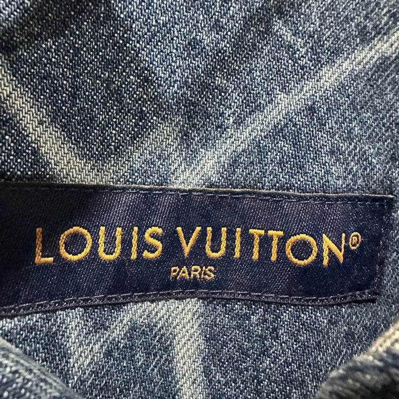 Louis Vuitton Louis Vuitton Short Sleeve Blue Plaid Denim Shirt Size US M / EU 48-50 / 2 - 4 Thumbnail