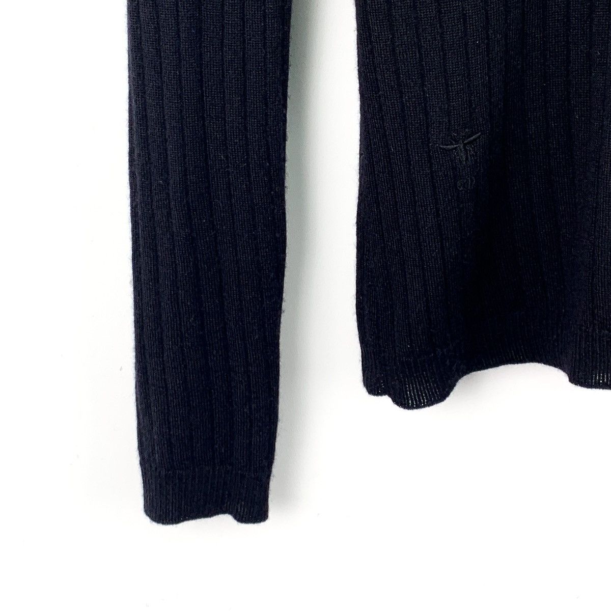 Dior Dior Black Cashmere V-neck Long Sleeve Knitwear K26WX Size L / US 10 / IT 46 - 4 Thumbnail