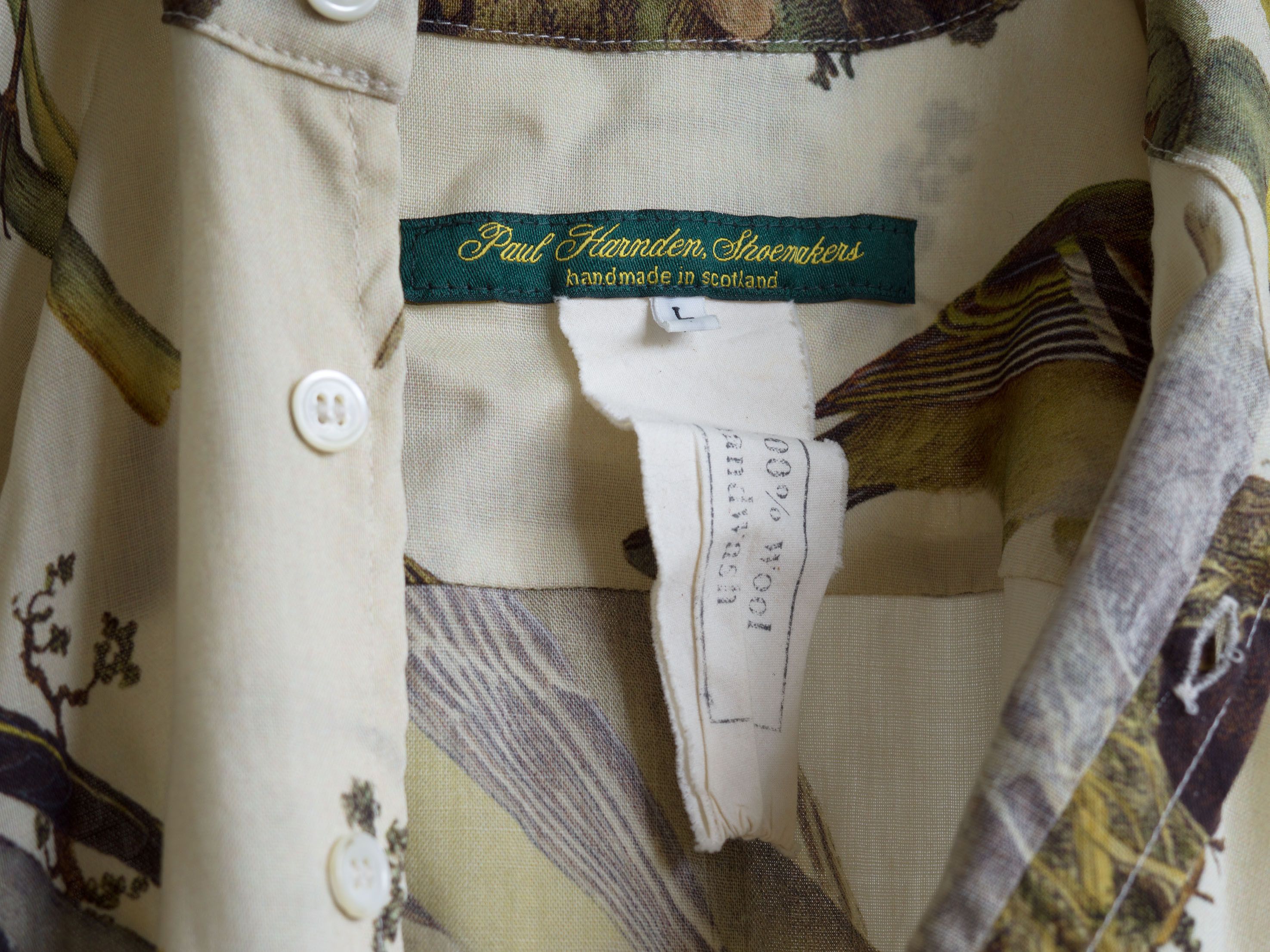 Paul Harnden Shoemakers AW2021 MEN'S SHIRT WOOL BIRDS PRINT Size US L / EU 52-54 / 3 - 15 Thumbnail