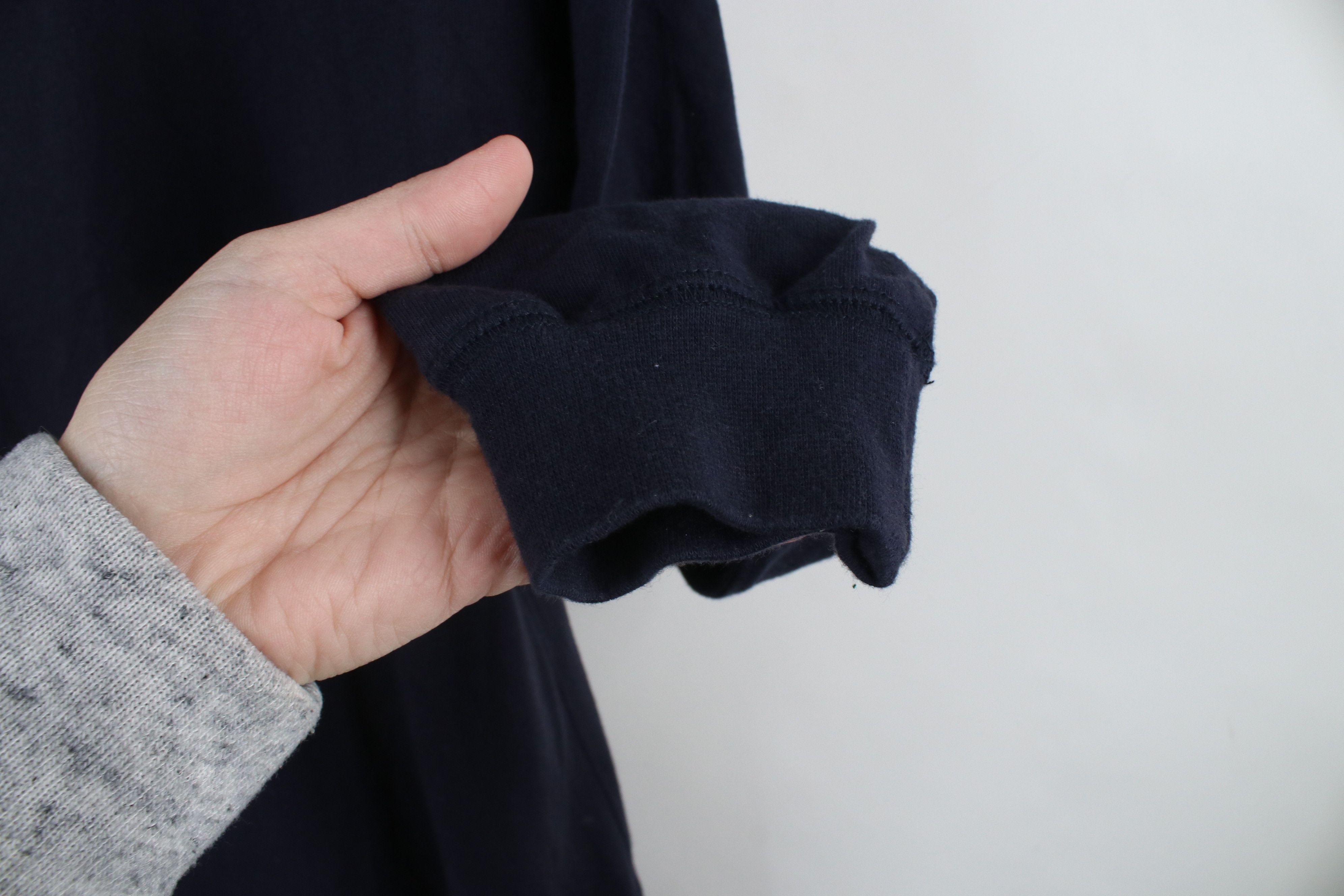 Vintage Vintage 90s Streetwear Blank Long Sleeve Henley T-Shirt Blue Size US M / EU 48-50 / 2 - 8 Thumbnail