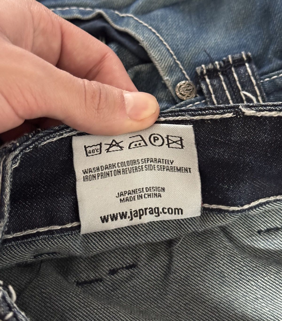Japanese Brand Vintage y2k Japrag Okishana Samoki Denim Pants Size US 30 / EU 46 - 14 Thumbnail