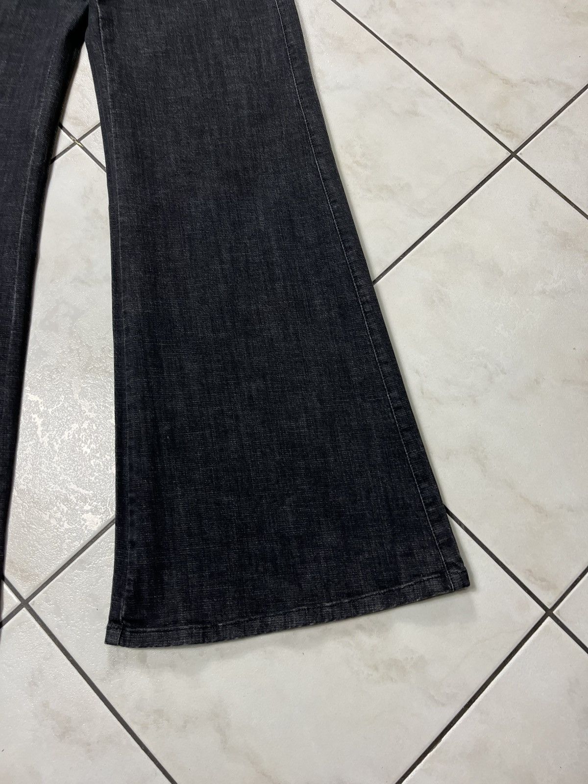 DOROTHEE SCHUMACHER × Designer Dorothee Schumacher flared dark goth denim jeans pants baggy Size 26" / US 2 / IT 38 - 6 Thumbnail
