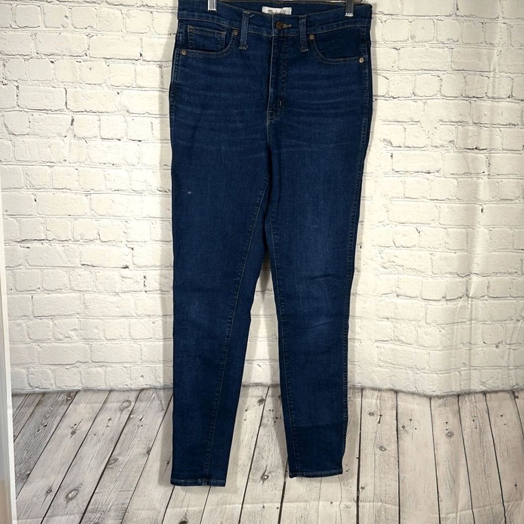 Madewell Madewell Jeans Women Skinny Dark Wash 10” High Rise 29T F6179 Tall 28 30” Inseam Blue Style Skinny Mens Womens Girls Size 28" / US 6 / IT 42 - 2 Thumbnail