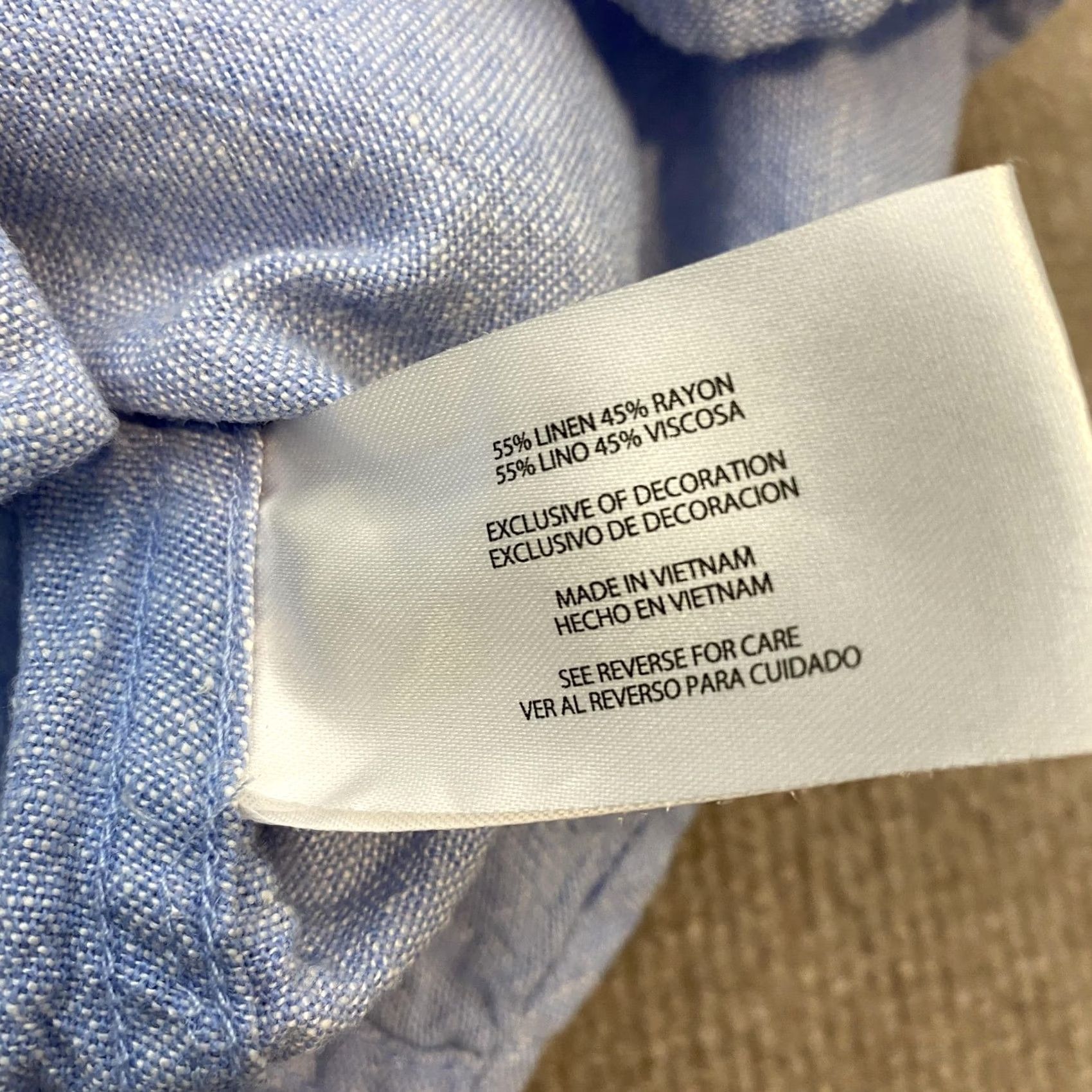 Orvis Orvis Womens XL Blue Linen Rayon Long Sleeve Button Front Shirt Casual Classic Size XL / US 12-14 / IT 48-50 - 6 Thumbnail