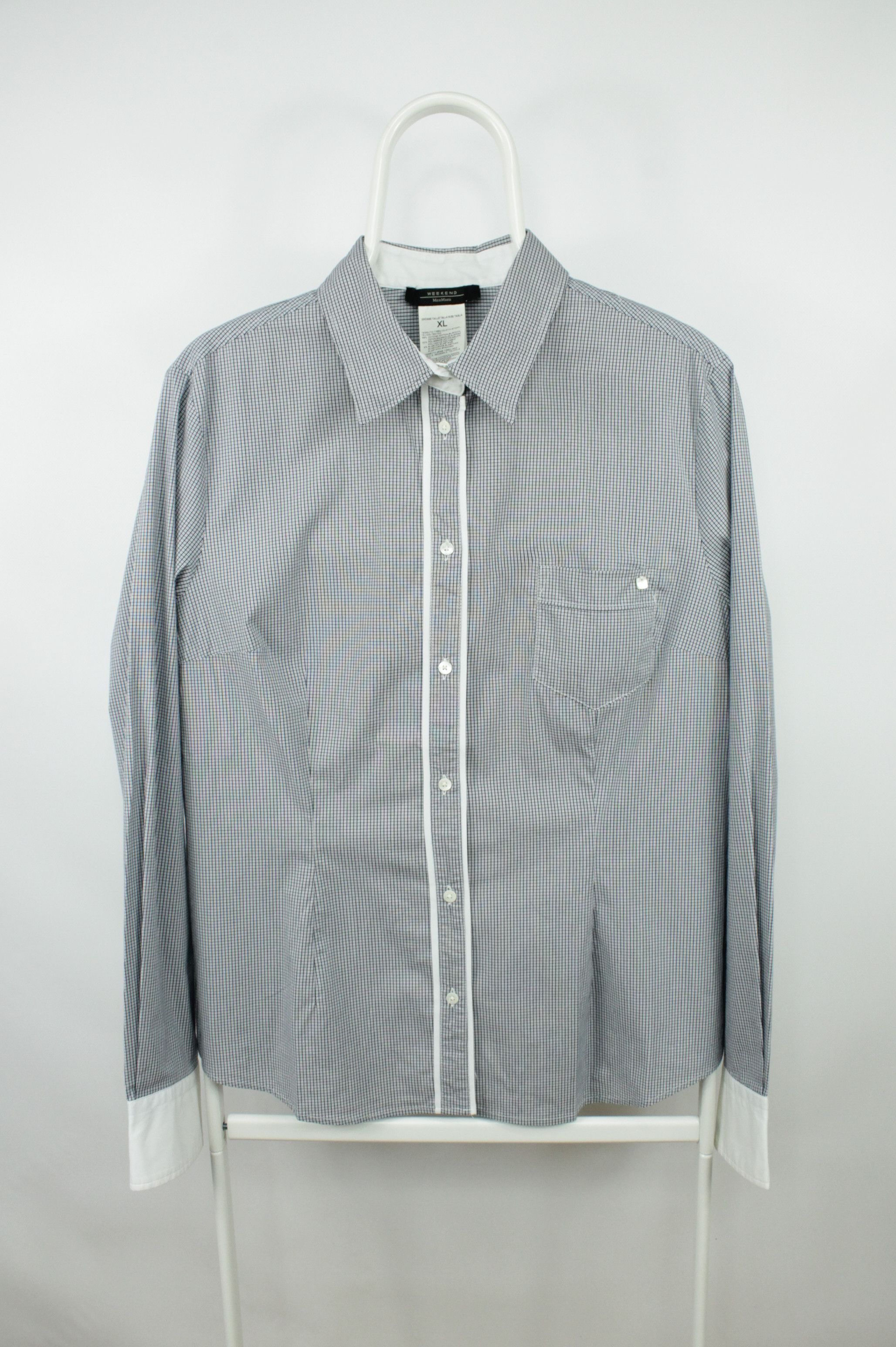 Max Mara × Weekend Max Mara Beautiful Weekend Max Mara Cheked Slim Fit Shirt Size XL / US 12-14 / IT 48-50 - 1 Thumbnail