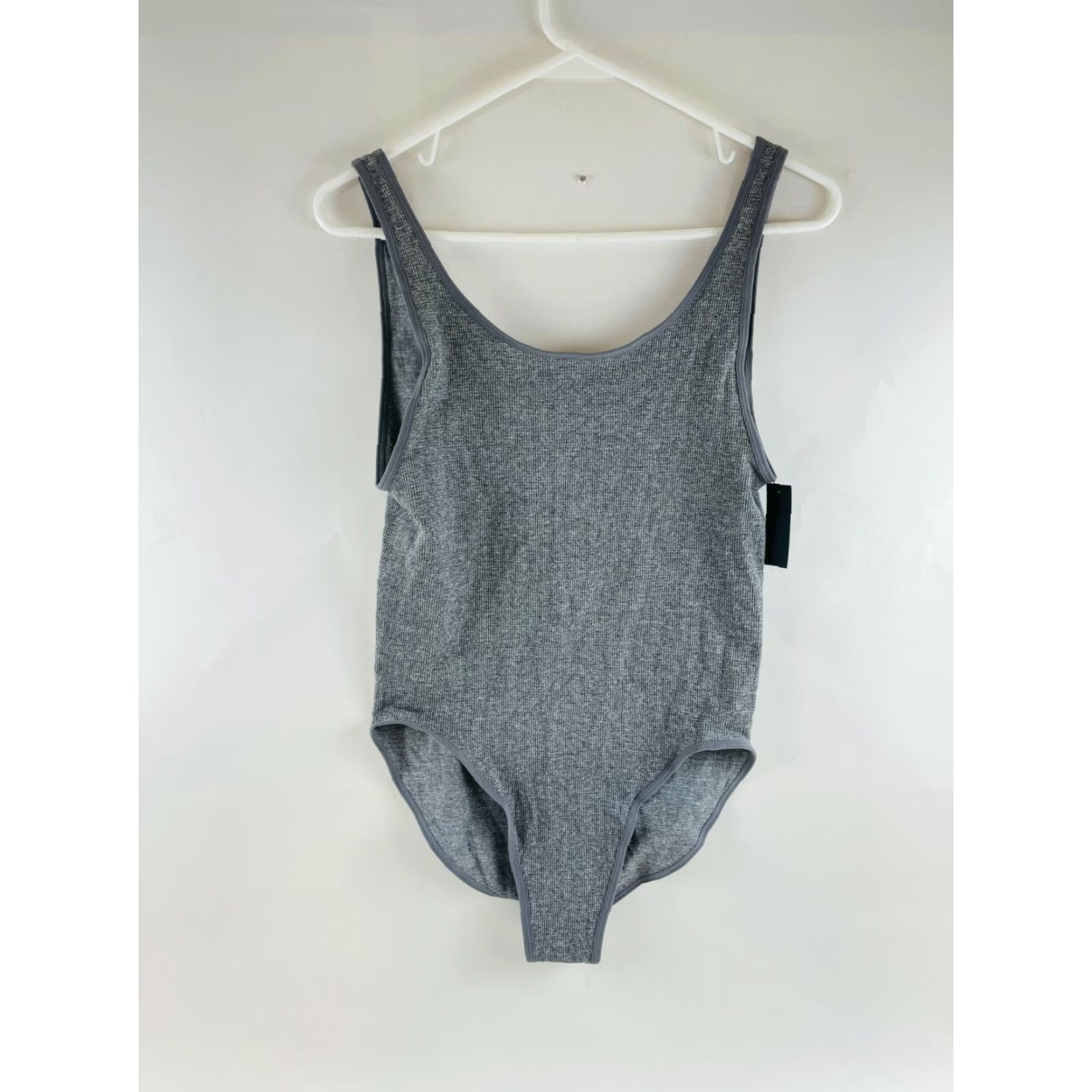 Vintage Free Press Lingerie Bodysuit Women's Large Gray Sleeveless NWT Bodysuit Women Size L / US 10 / IT 46 - 2 Thumbnail