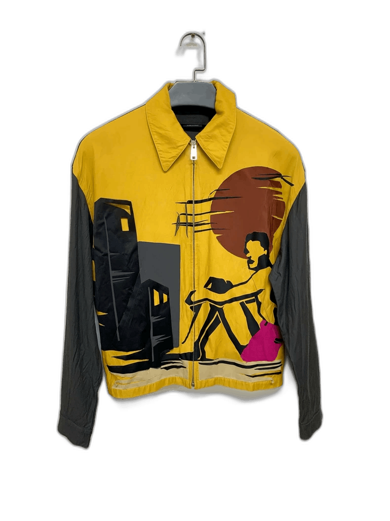 Prada Prada Jacket with Artistic Design in Yellow-2506 Size XS / US 0-2 / IT 36-38 - 1 Thumbnail