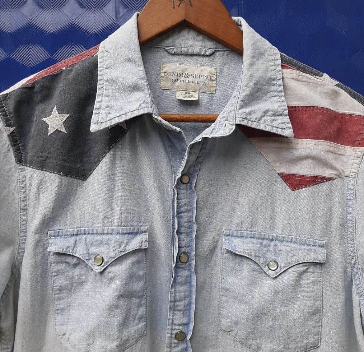 Polo Ralph Lauren 2000s Denim Supply RL Western Snap Button Shirt y2k style Size US M / EU 48-50 / 2 - 2 Thumbnail