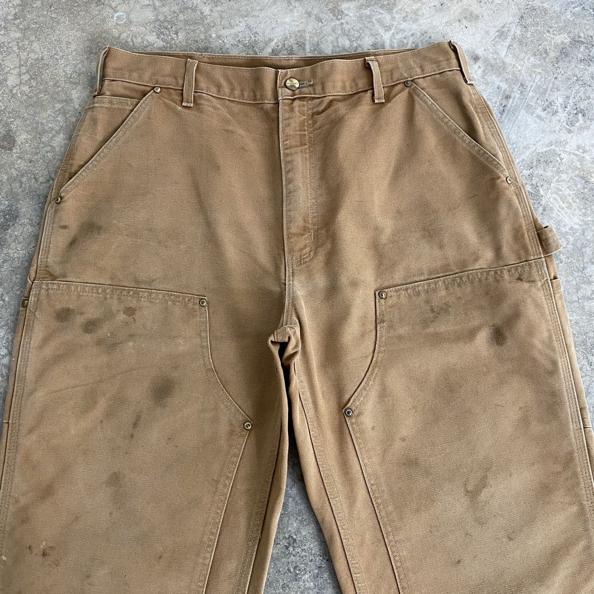 Carhartt VTG Carhartt Double Knee Faded Tan Dirty Carpenter Pants Size US 34 / EU 50 - 4 Thumbnail