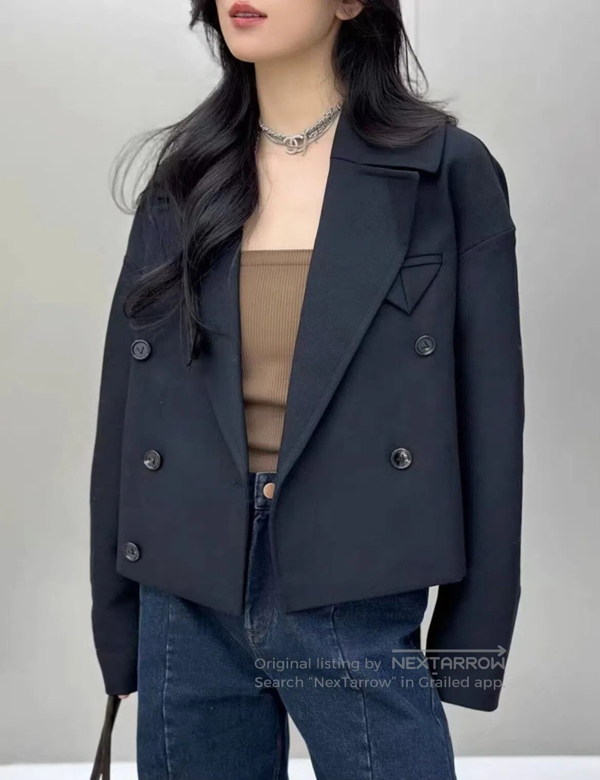 Bottega Veneta Bottega Veneta Inverted triangle silhouette suit jacket| Size L / US 10 / IT 46 - 1 Thumbnail