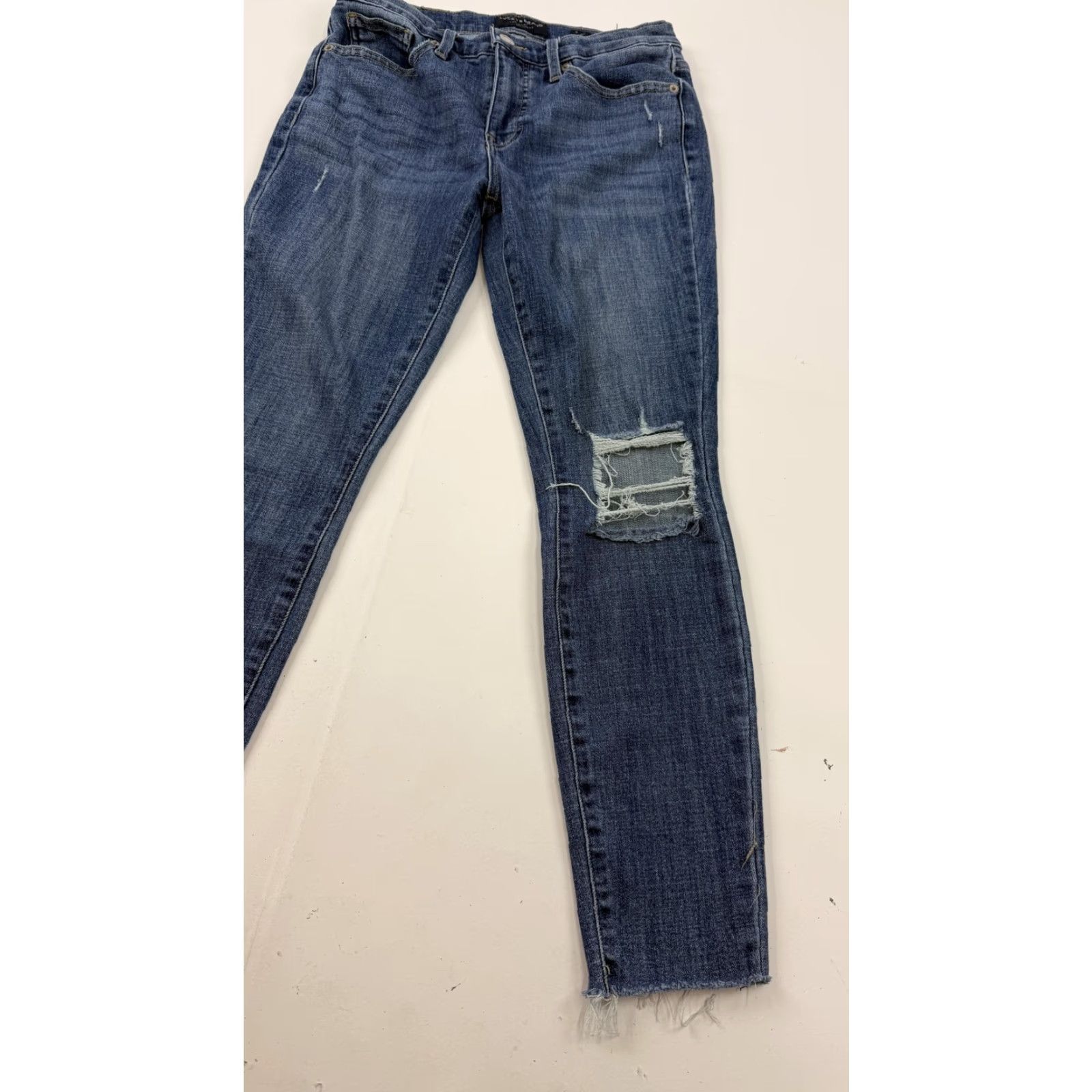 Lucky Brand Lucky Brand Jeans Womens 6/28 Blue Distressed Mid Rise Ankle Skinny Denim Size 28" / US 6 / IT 42 - 3 Thumbnail