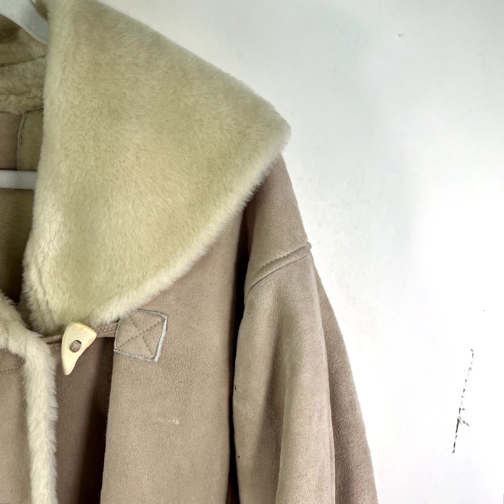 Vintage VINTAGE Worth Women’s Shearling Trench Coat Leather Size M Brown Fall Winter Classic Size M / US 6-8 / IT 42-44 - 2 Thumbnail